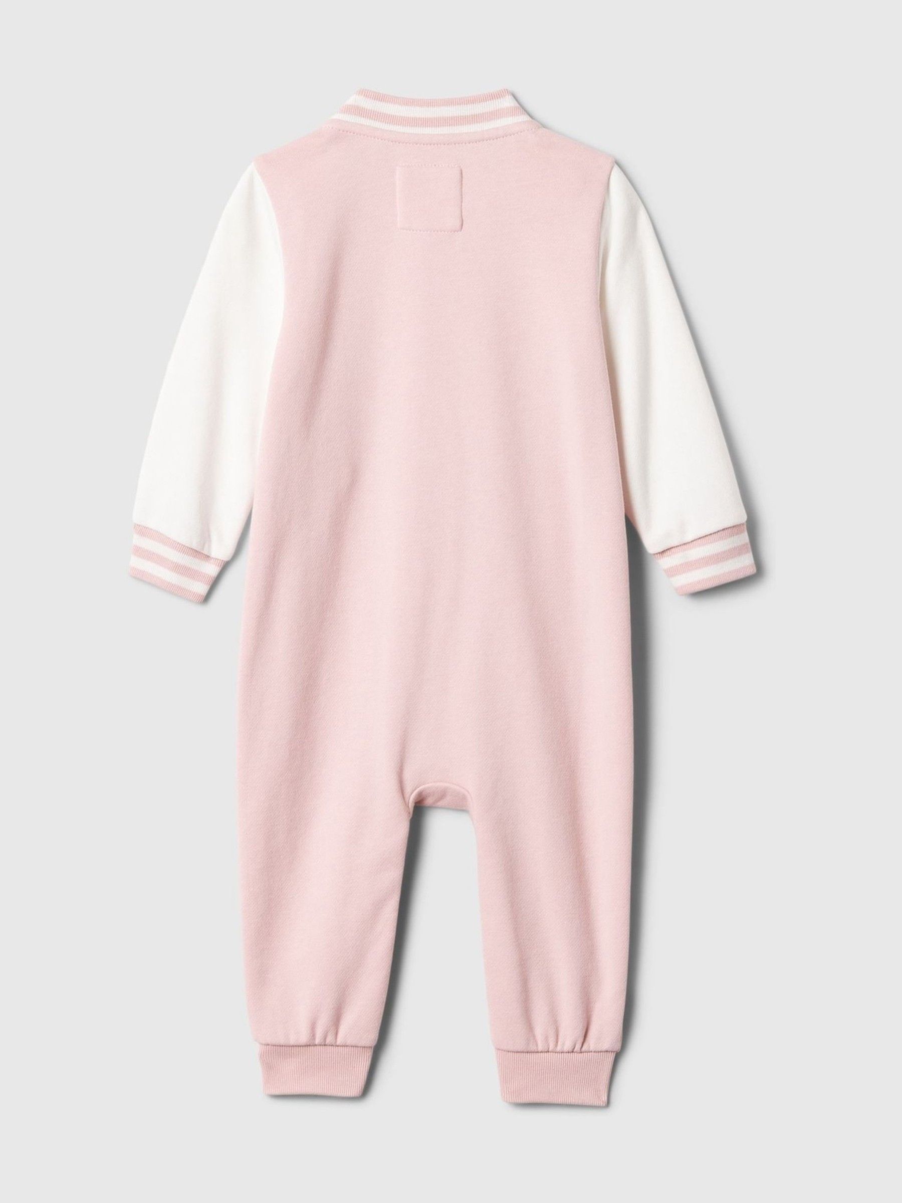 Pink Brannan Bear Varsity Romper (Newborn-24mths) - Image 2 of 2