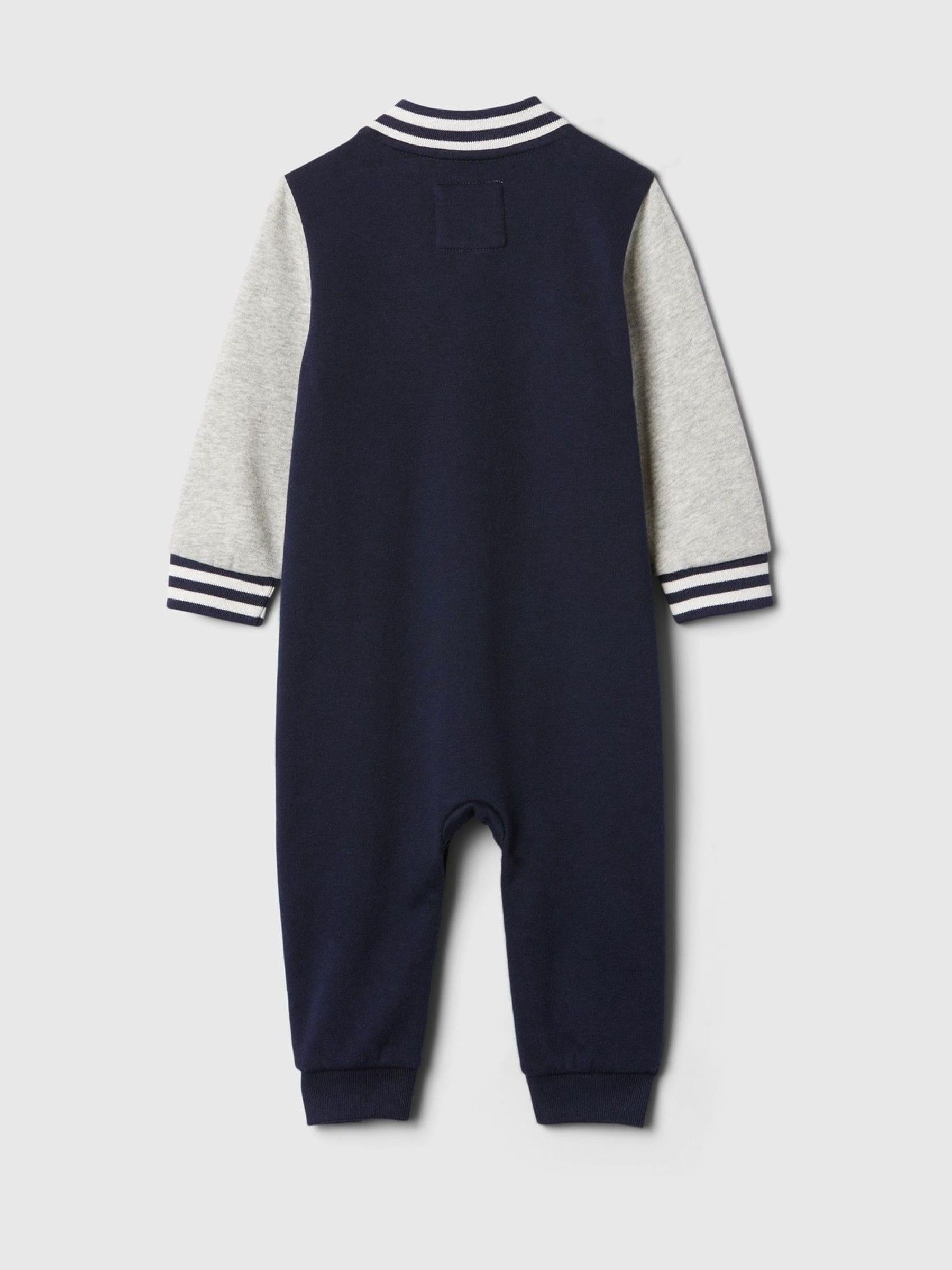 Blue Brannan Bear Varsity Romper (Newborn-24mths) - Image 2 of 2