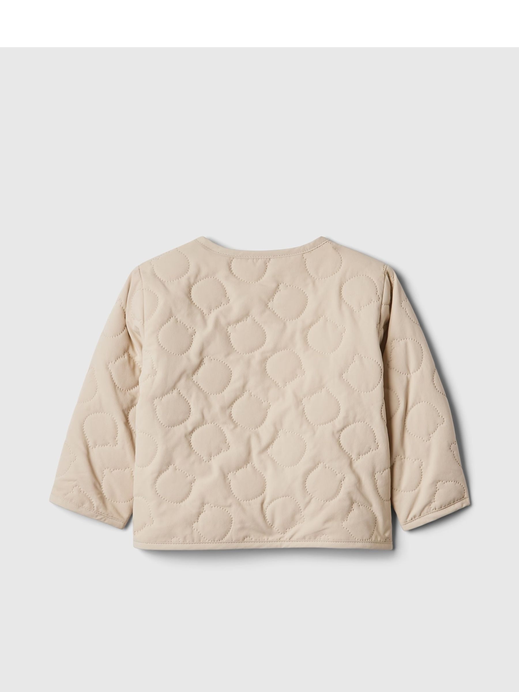 Cream Quilted Round Neck Jacket (Newborn-12mths) - Image 2 of 2