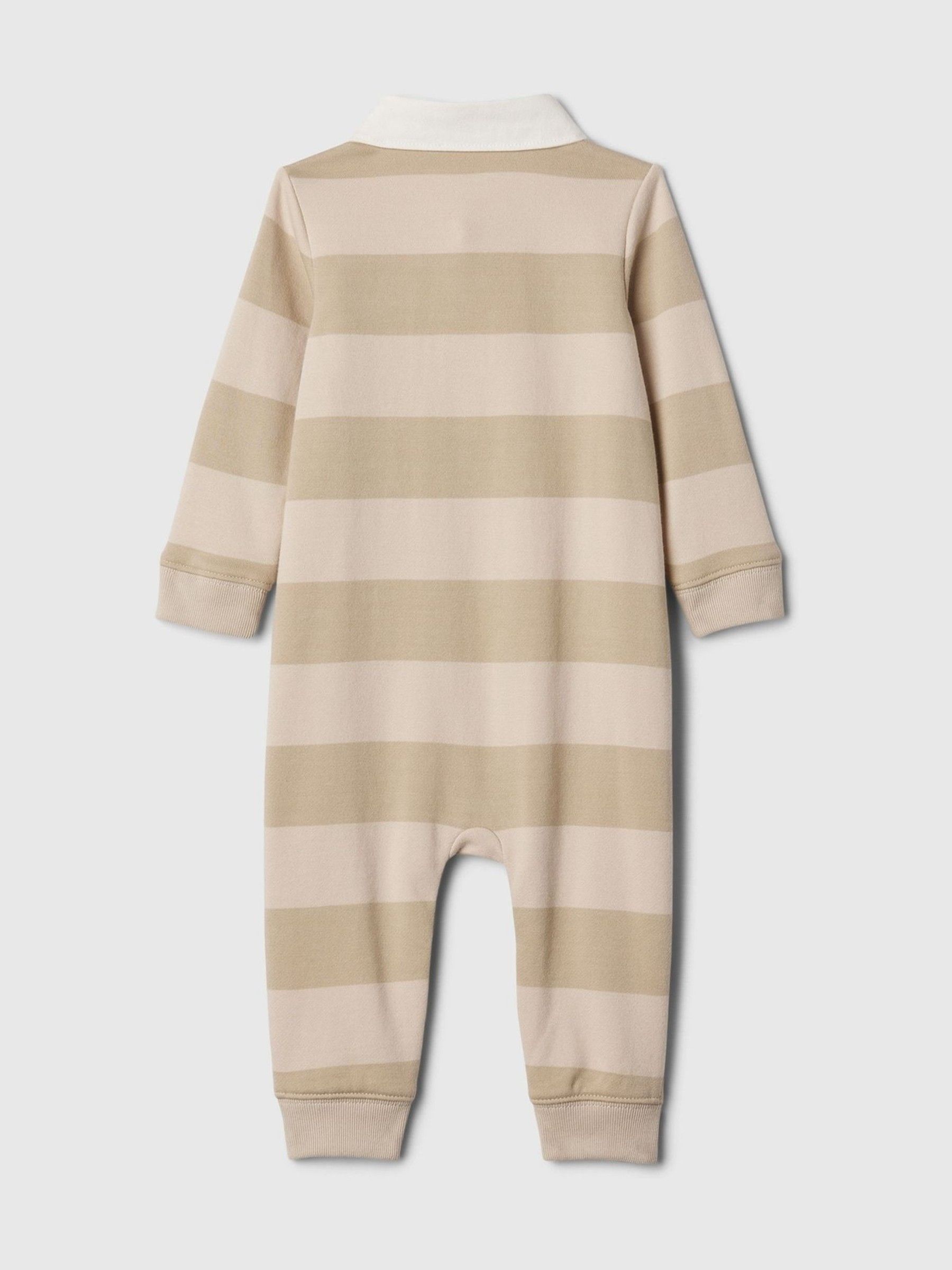 Beige Rugby Polo Neck Footless Sleepsuit (Newborn-24mths) - Image 2 of 2