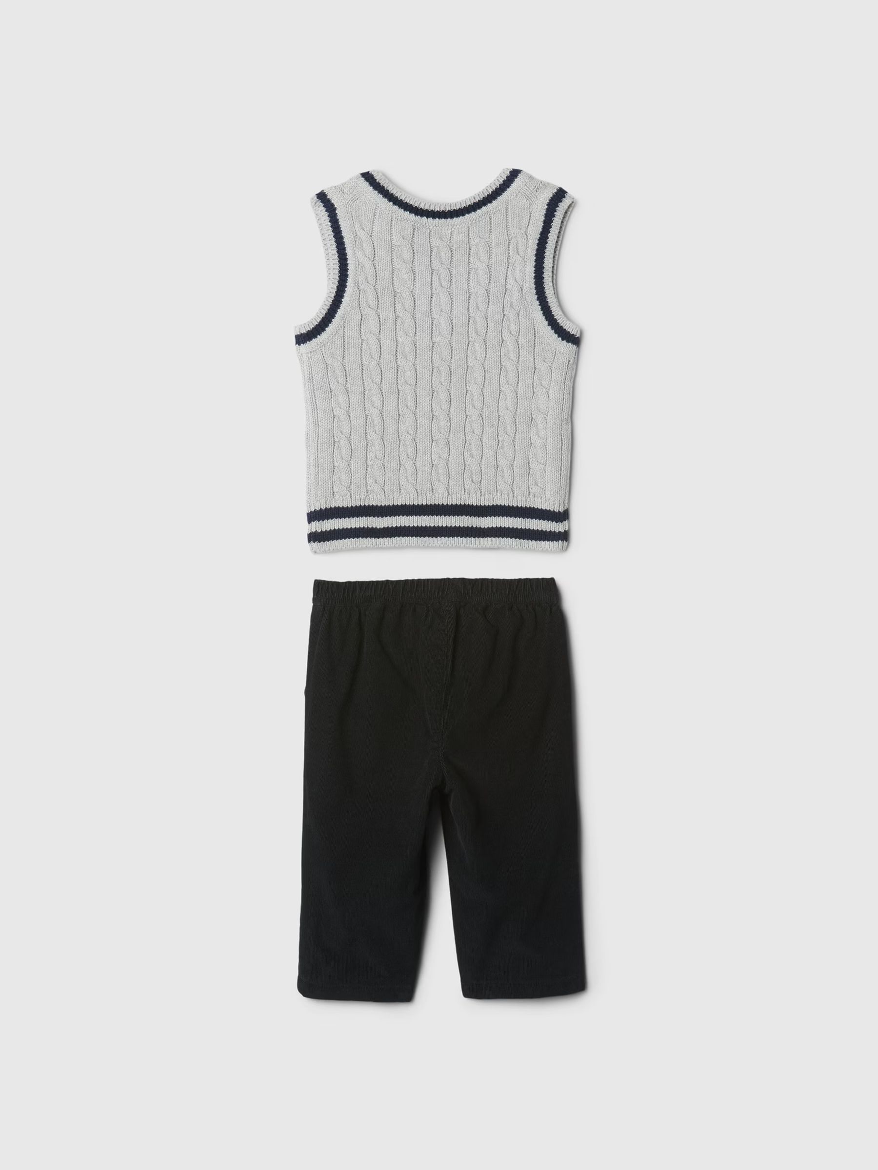 Grey Brannan Bear Jumper Vest & Trousers Outfit Set (Newborn-24mths) - Image 1 of 2