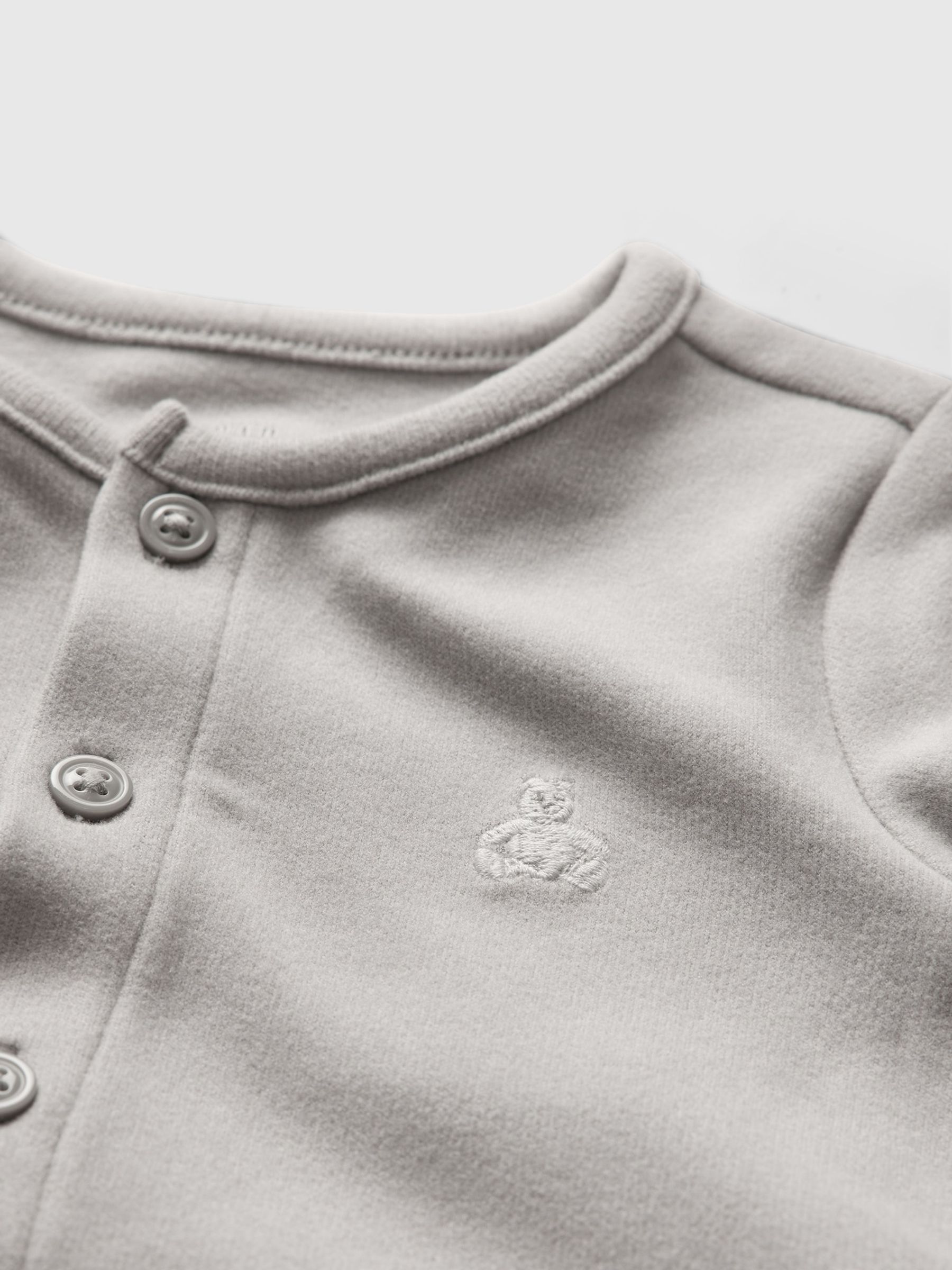 Grey Cargo Pocket Footless Sleepsuit (Newborn-24mths) - Image 3 of 3