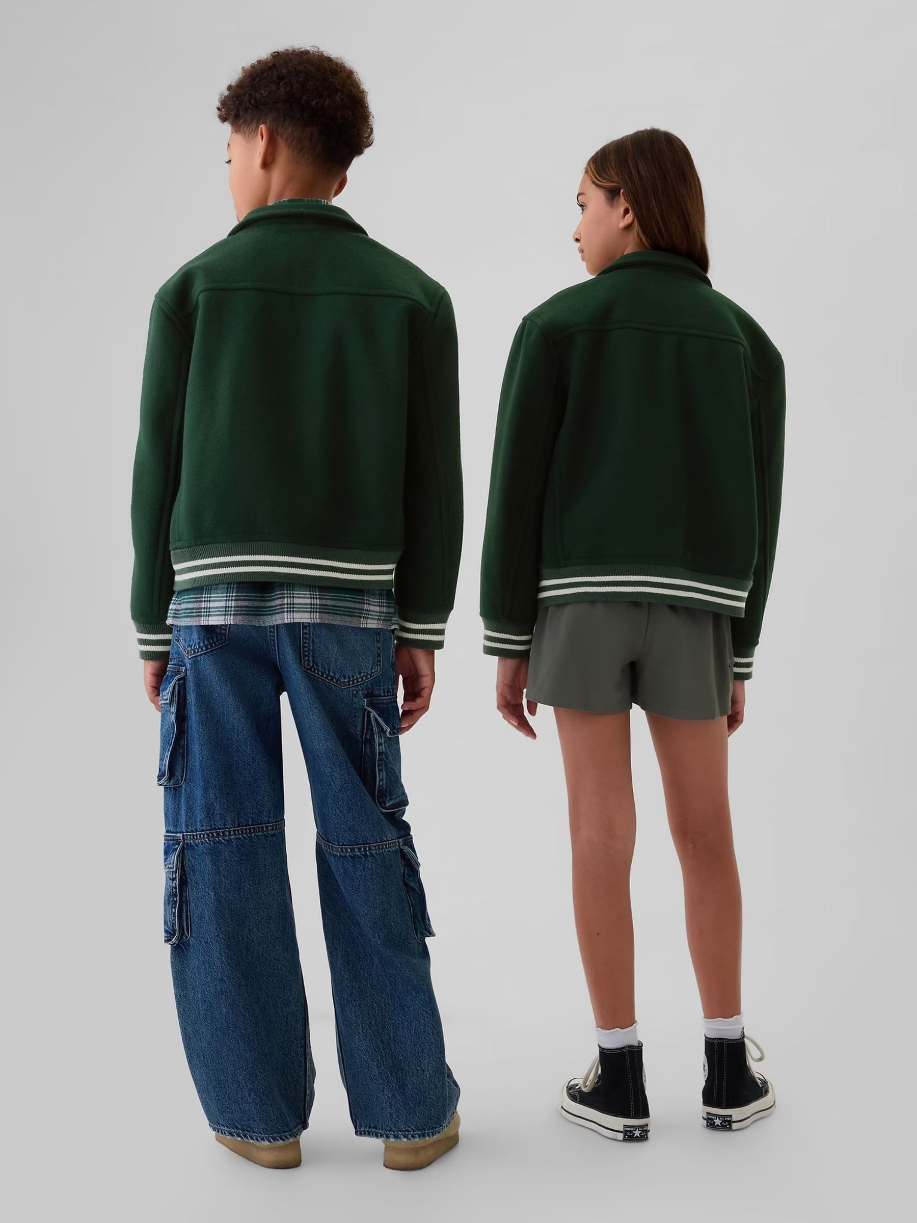 Green Varsity Bomber Jacket (4-13yrs) - Image 2 of 6