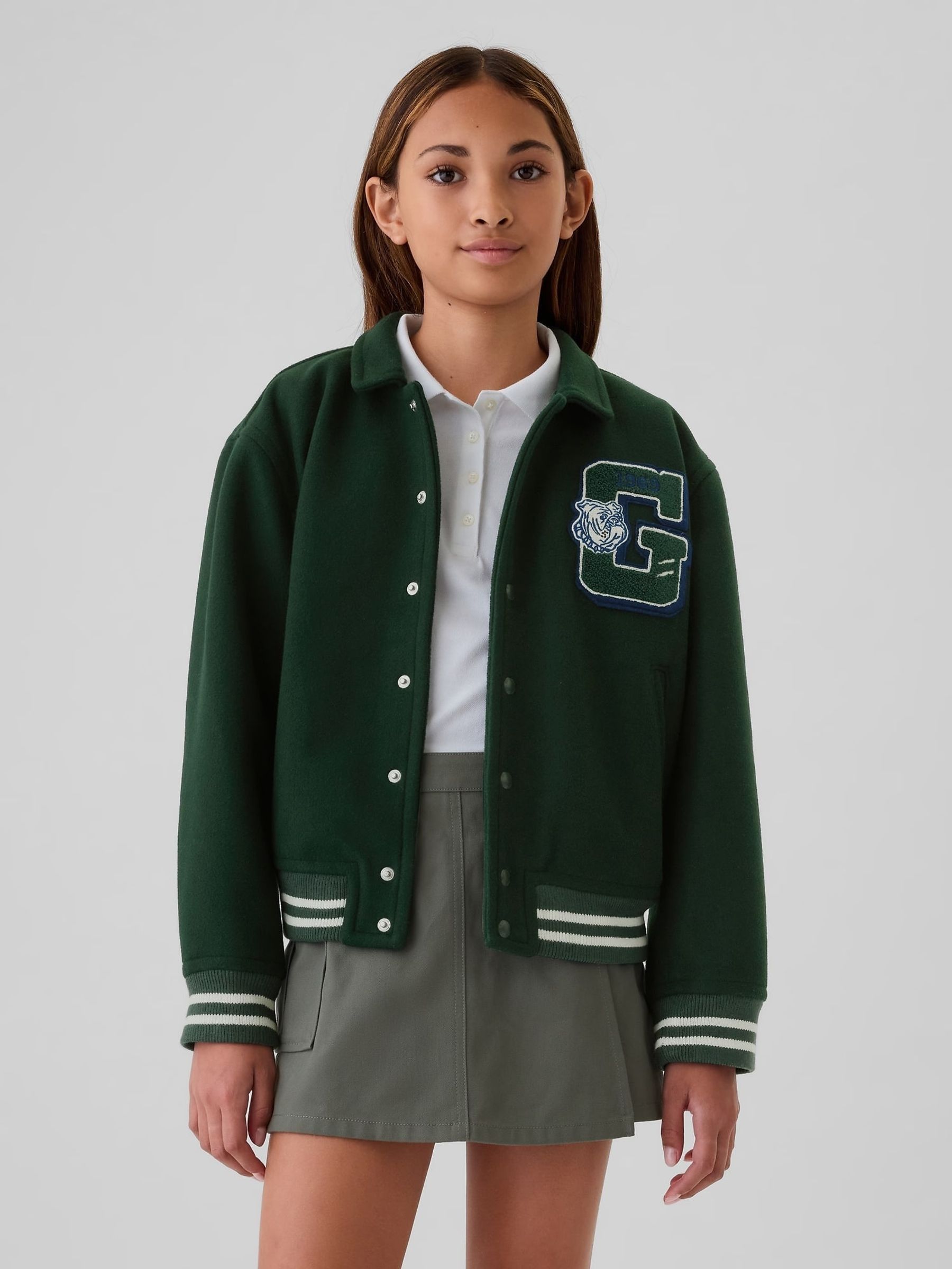 Green Varsity Bomber Jacket (4-13yrs) - Image 4 of 6