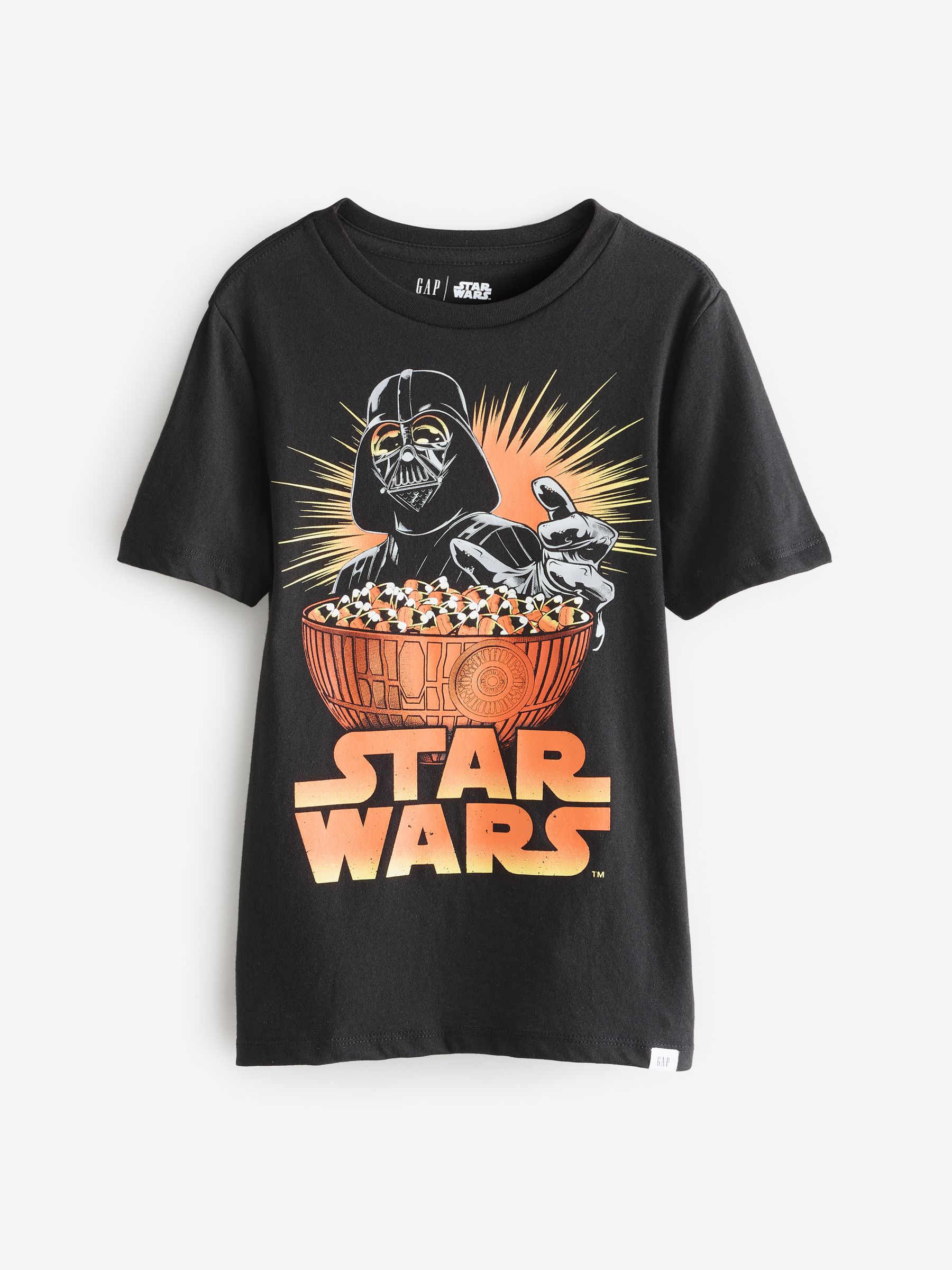 Black Darth Vader Star Wars Graphic T-Shirt (4-13yrs) - Image 1 of 5