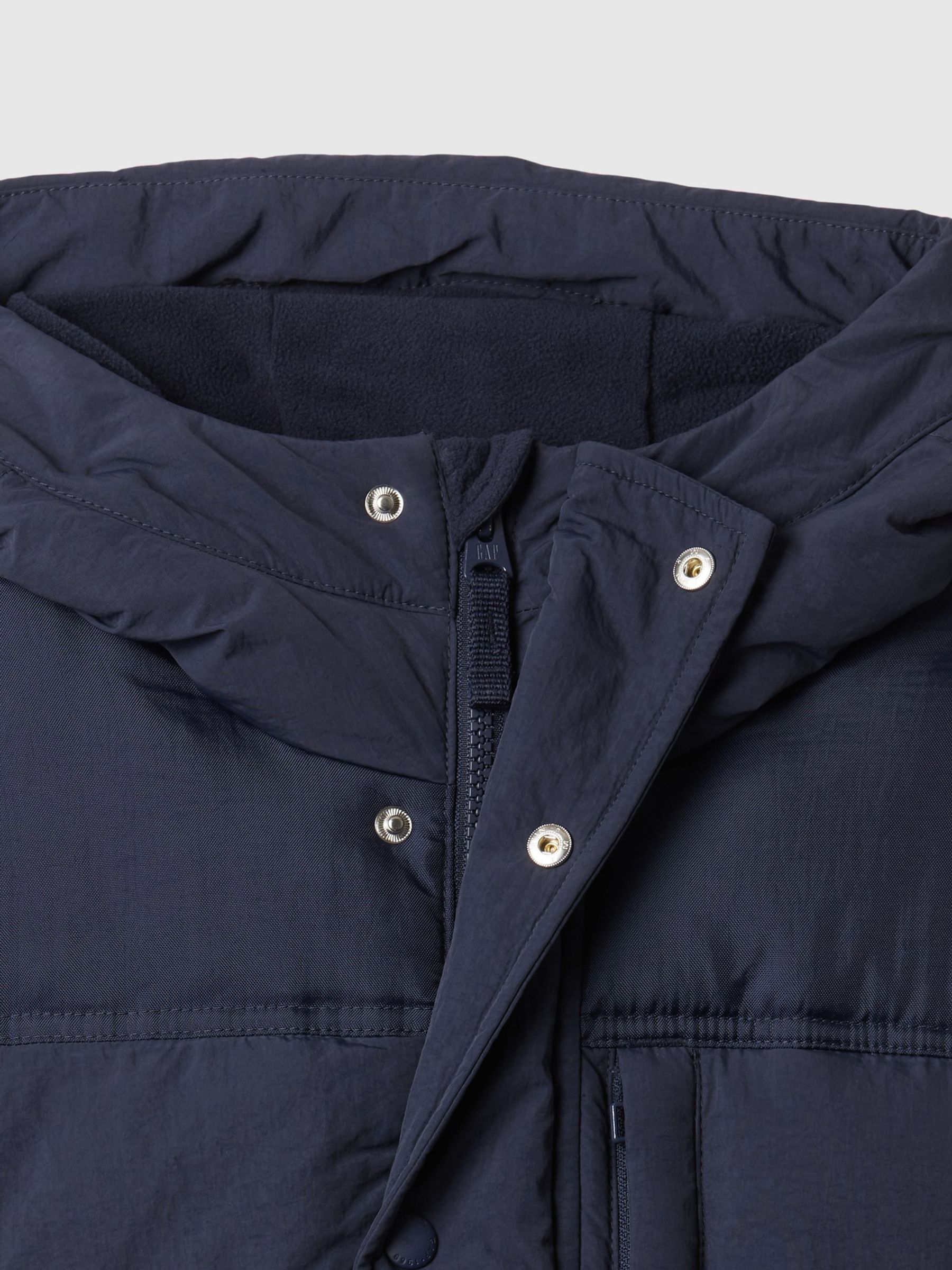 Navy Blue Midweight Puffer Jacket (4-13yrs) - Image 5 of 6