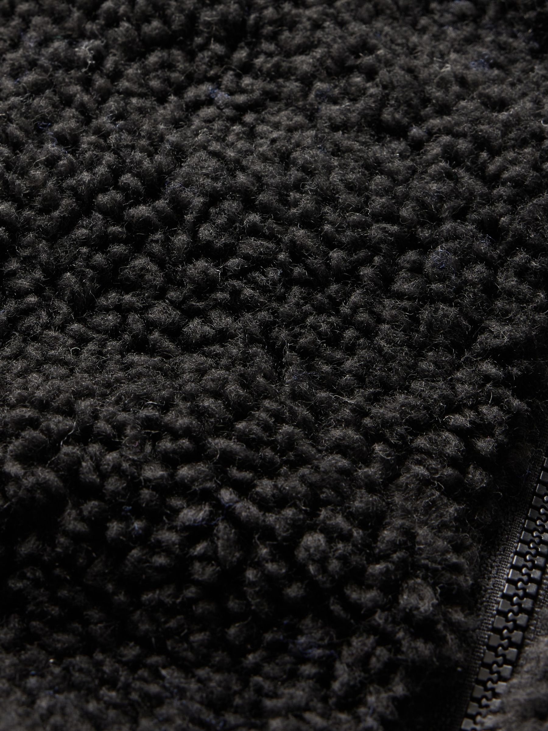 Black Sherpa Zip Up Hooded Fleece (4-13yrs) - Image 5 of 5