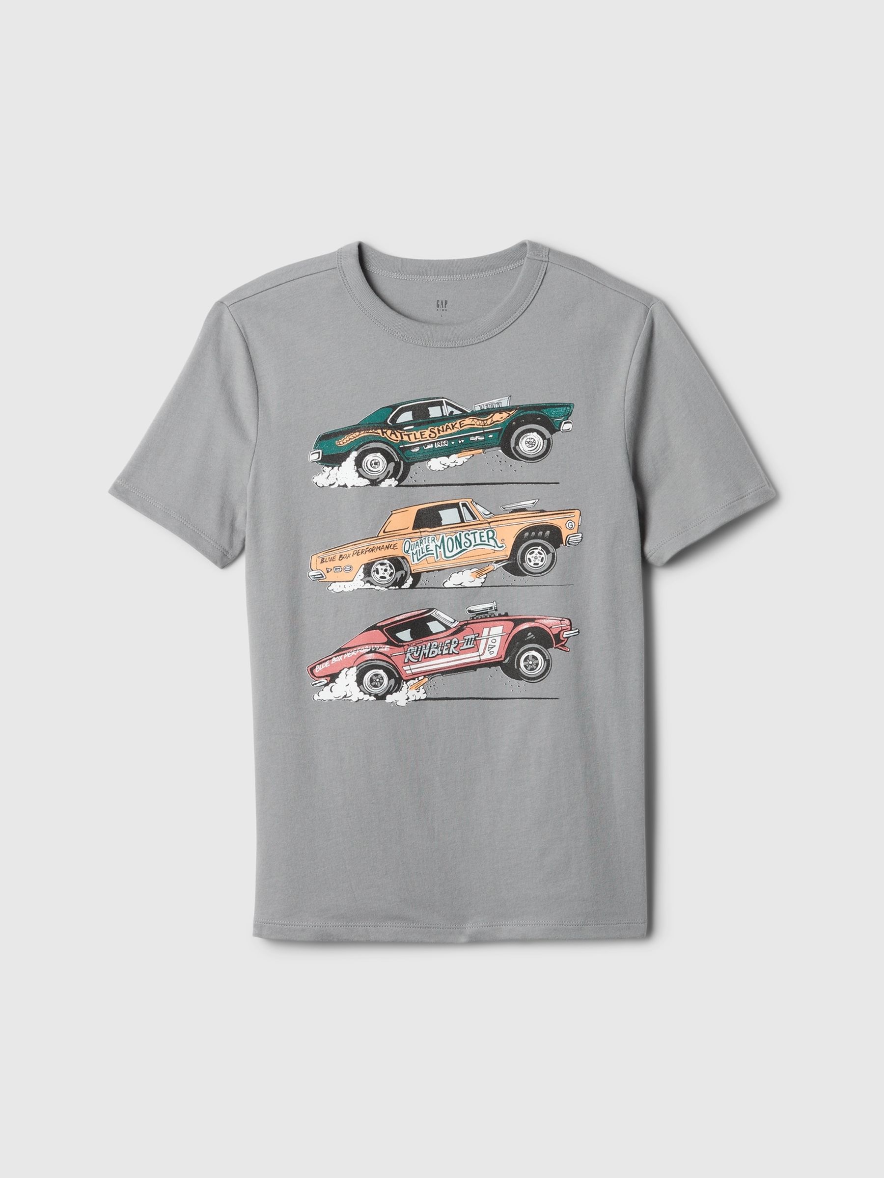 Grey Cars Short Sleeve Graphic T-Shirt (4-13yrs) - Image 1 of 2