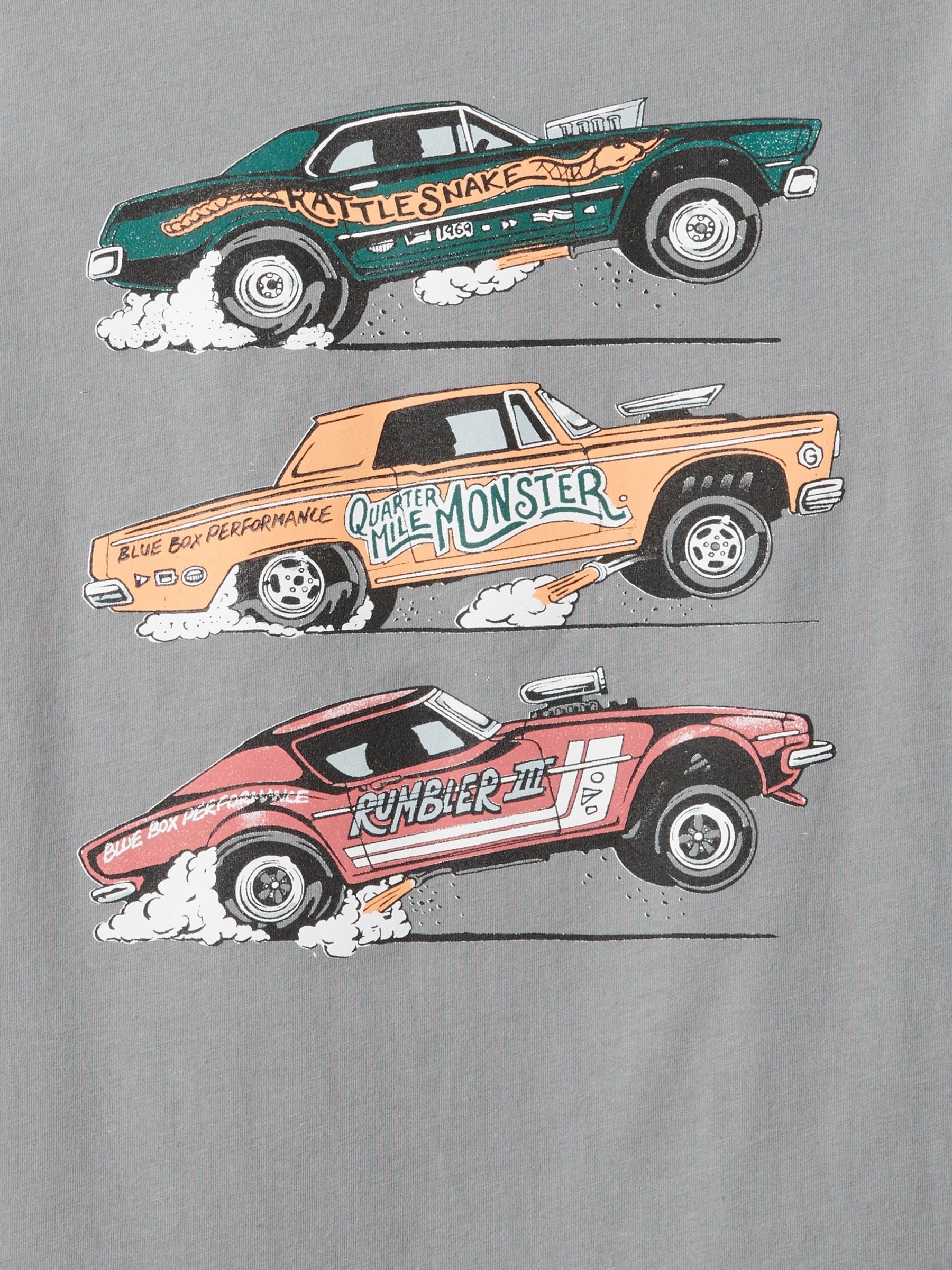 Grey Cars Short Sleeve Graphic T-Shirt (4-13yrs) - Image 2 of 2