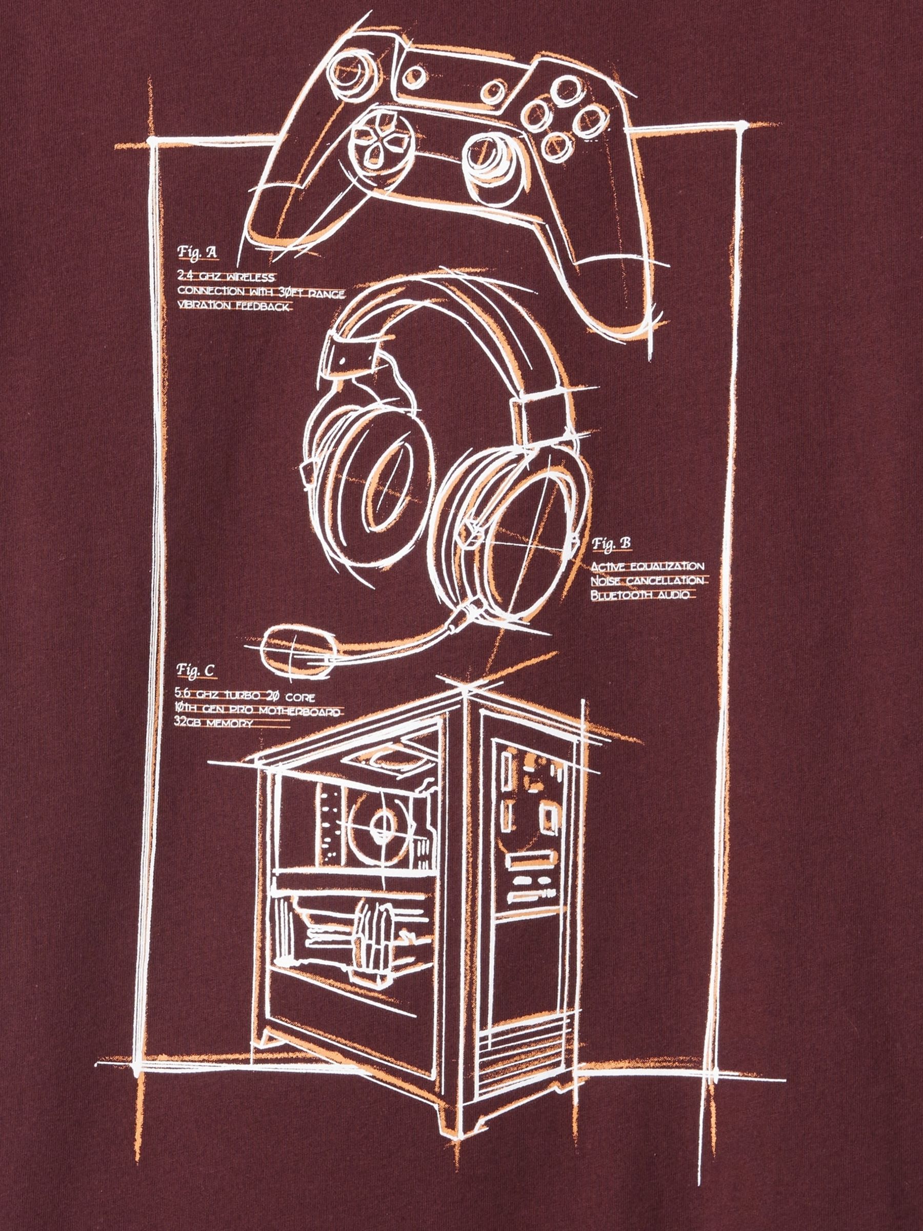 Red Short Sleeve Graphic T-Shirt (4-13yrs) - Image 2 of 2