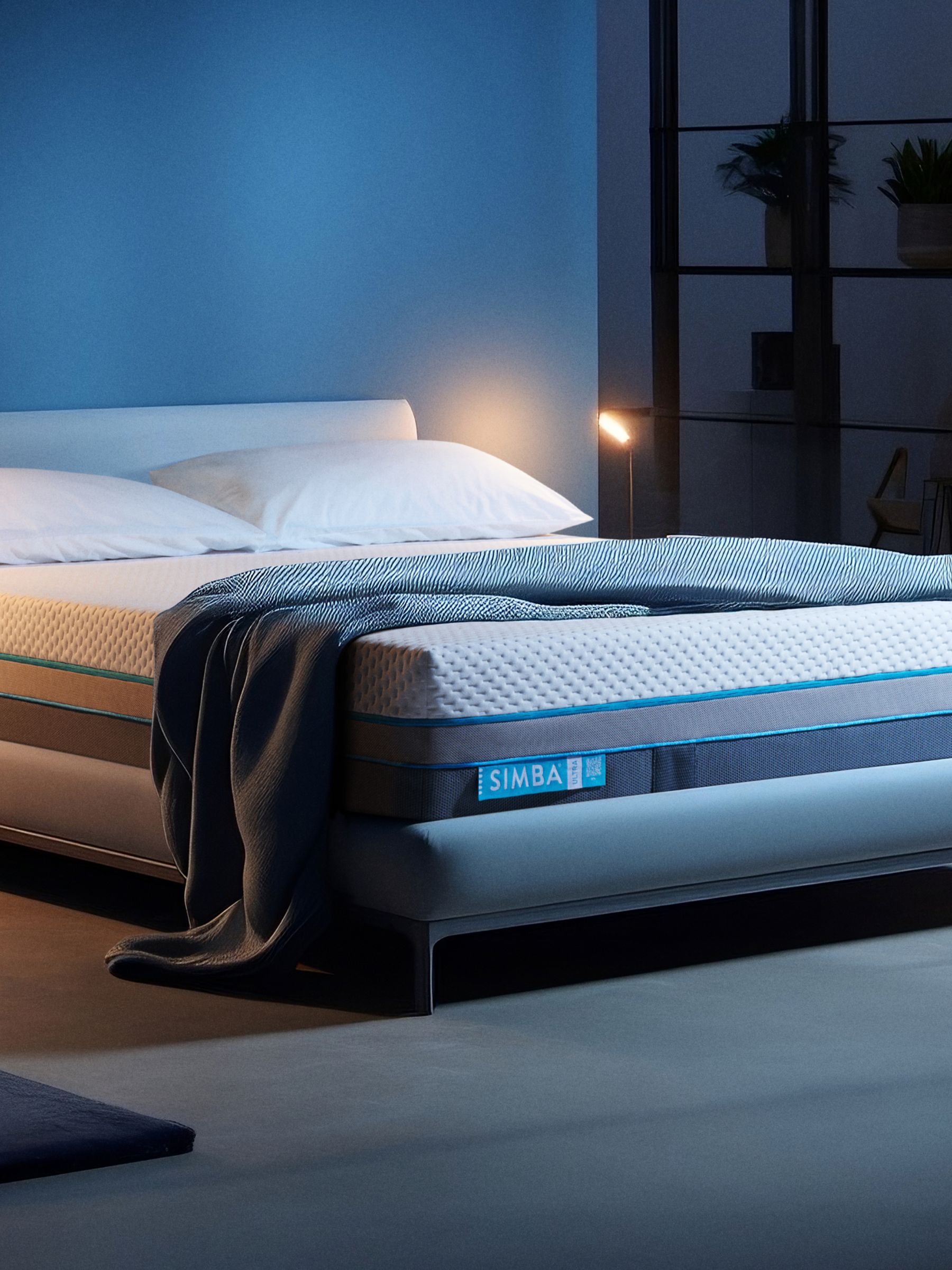 Simba White and Dark Grey Deluxe Ultra White and Dark Grey Mattress - Image 1 of 5