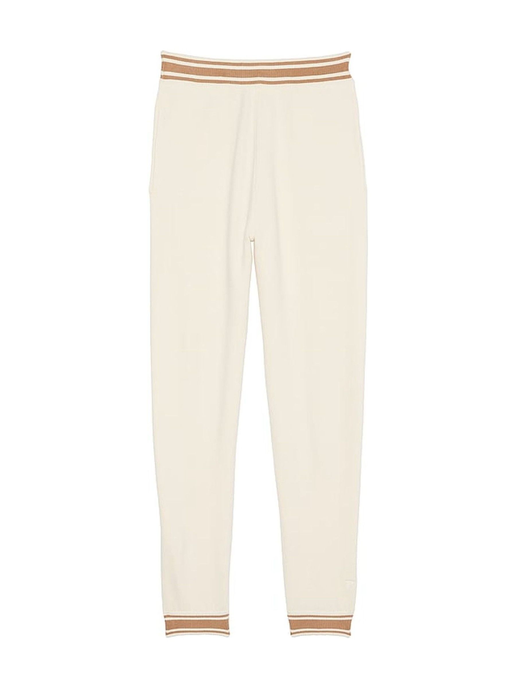 White Shell Cuffed Knitted Joggers - Image 3 of 4