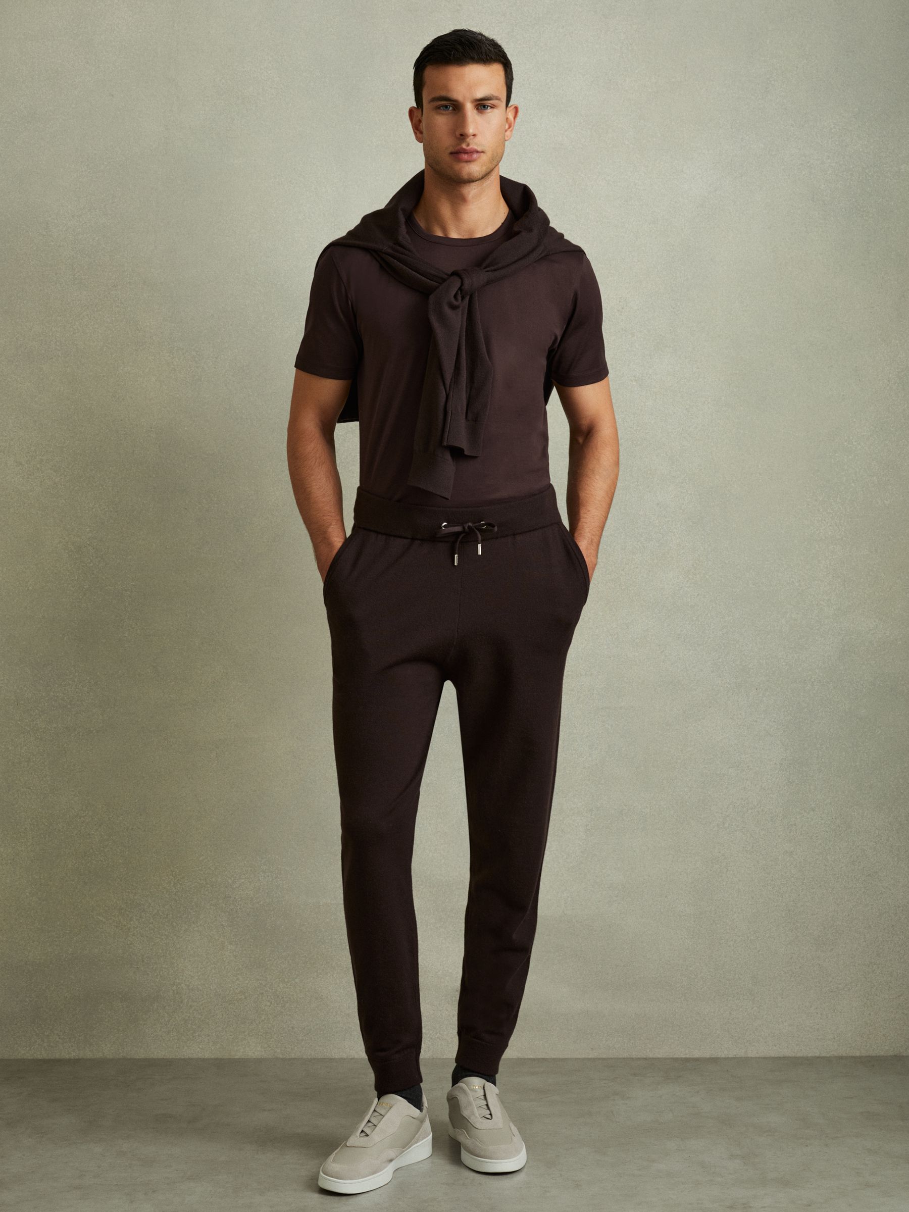 Mercerised Crew Neck T-shirt in Hazel - Image 1 of 5