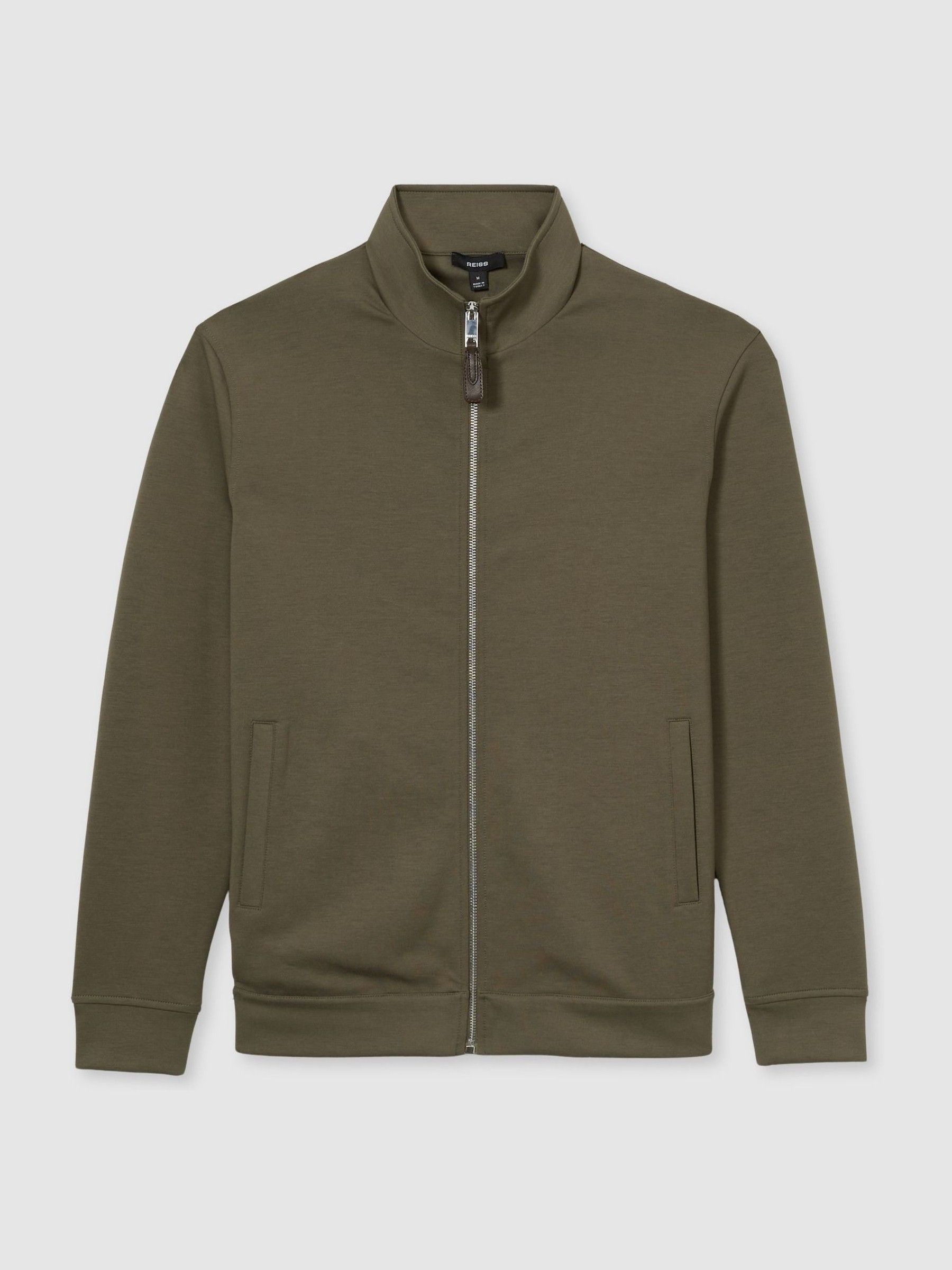 Zipped Interlock-Jersey Jacket in Sage Green - Image 2 of 6