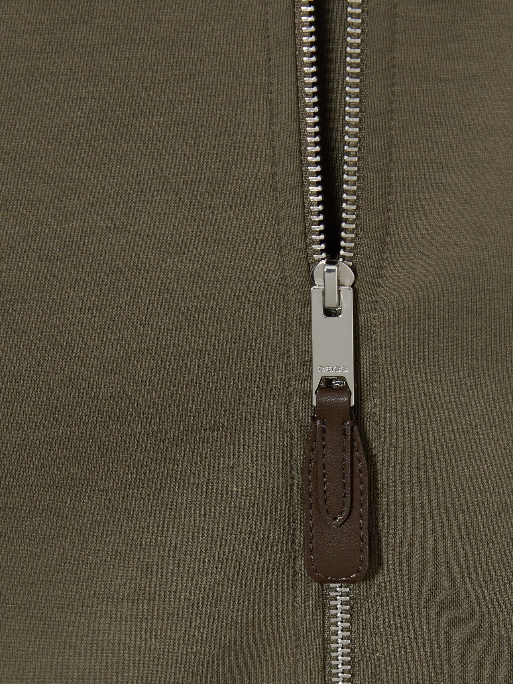 Zipped Interlock-Jersey Jacket in Sage Green - Image 6 of 6