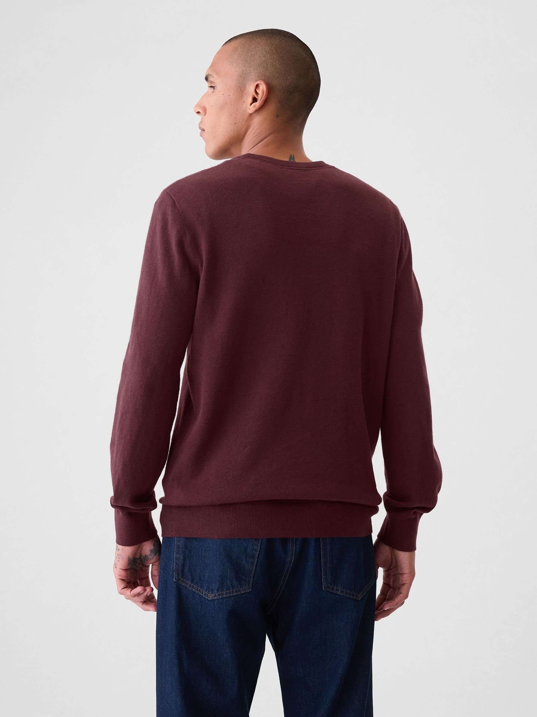 Burgundy Red CashSoft Crew Neck Jumper - Image 2 of 5