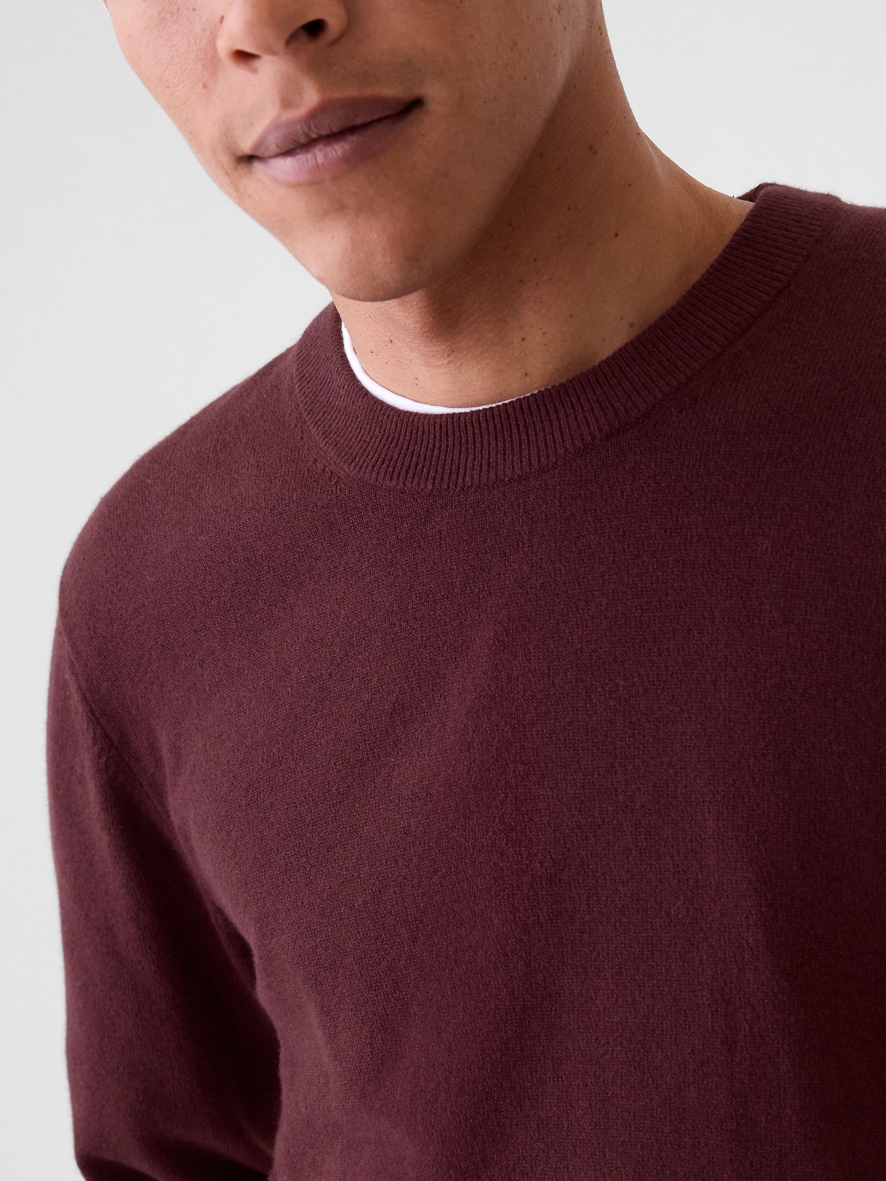 Burgundy Red CashSoft Crew Neck Jumper - Image 4 of 5