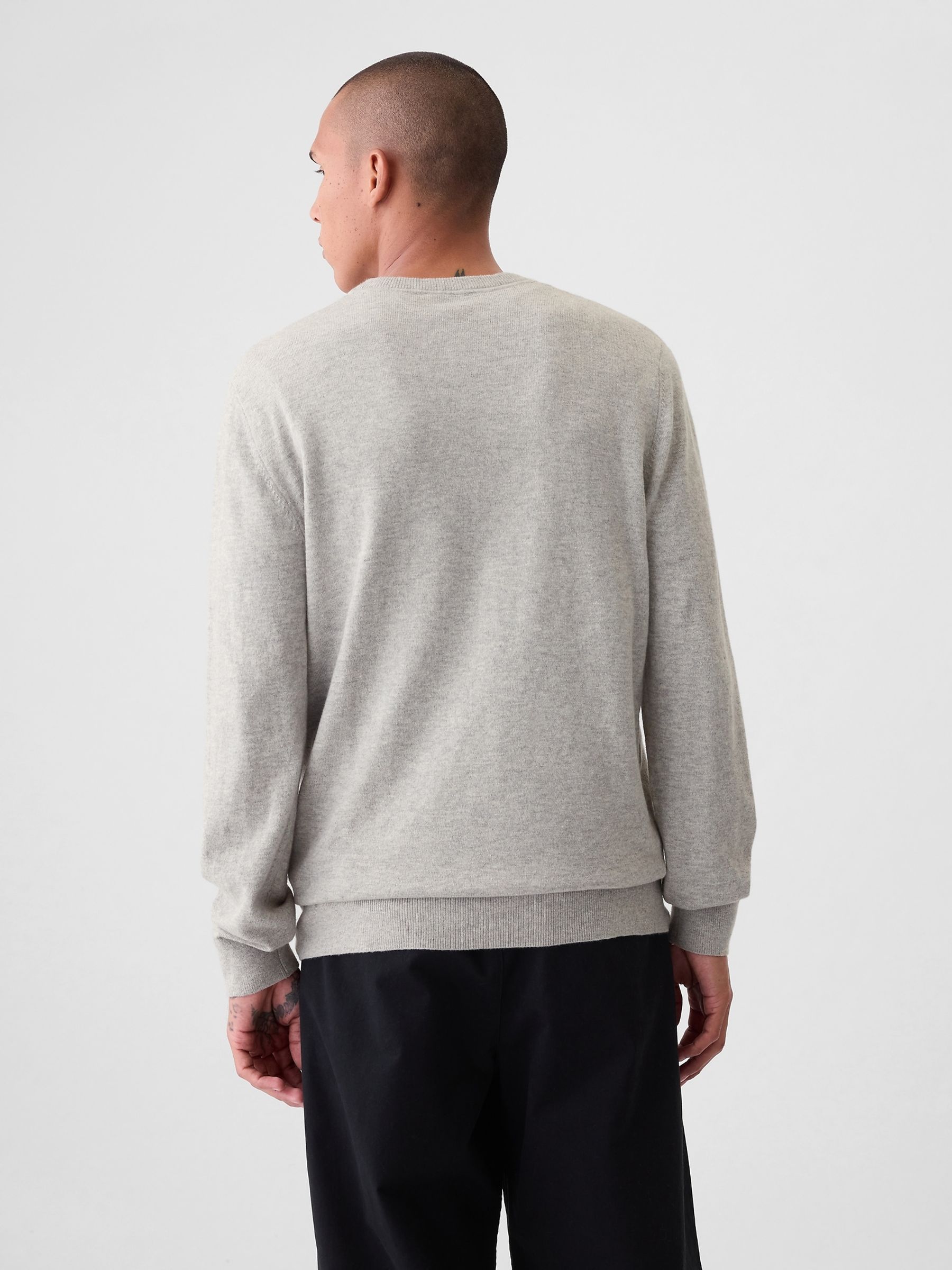 Grey CashSoft Crew Neck Jumper - Image 2 of 5