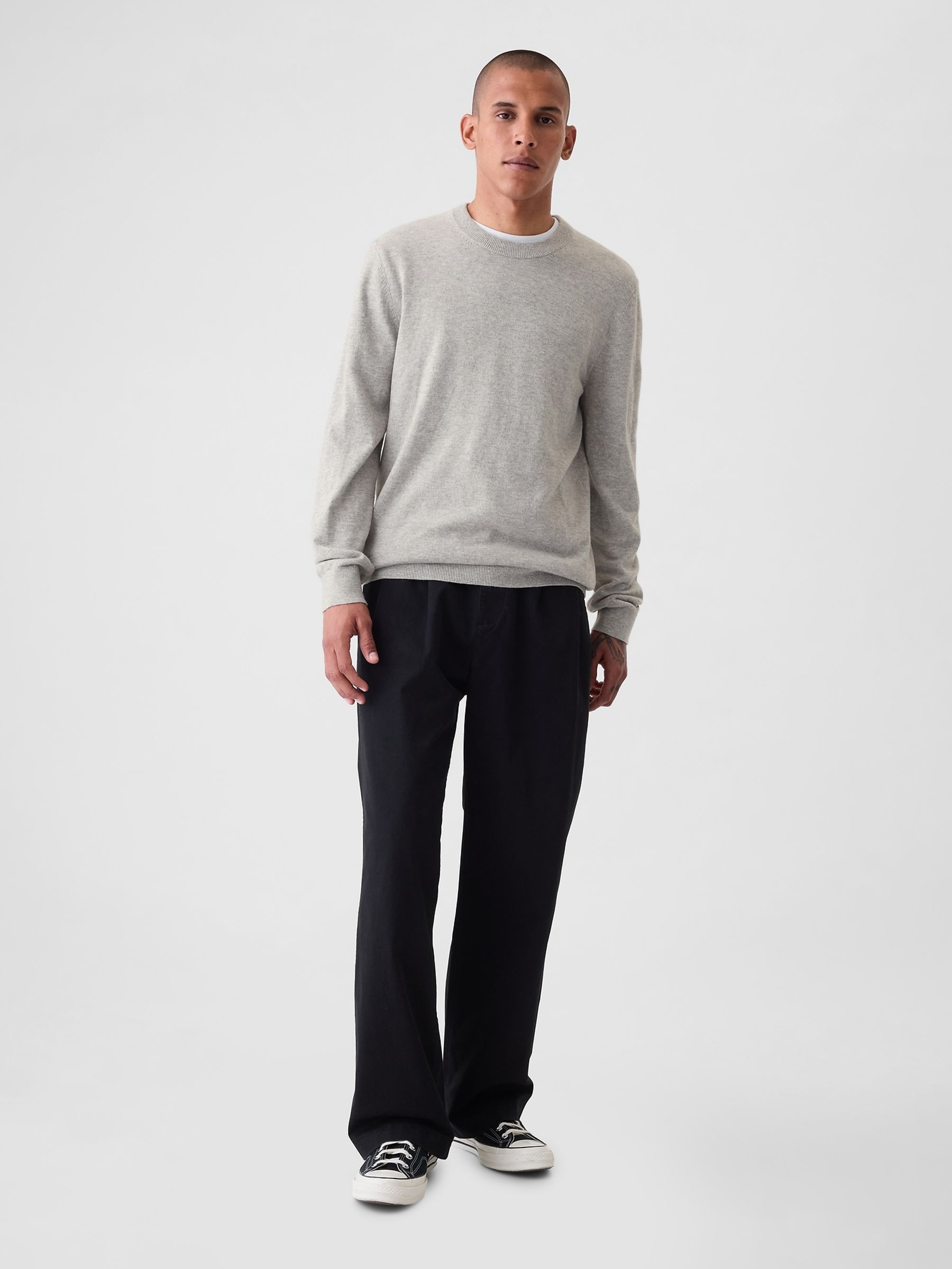 Grey CashSoft Crew Neck Jumper - Image 3 of 5