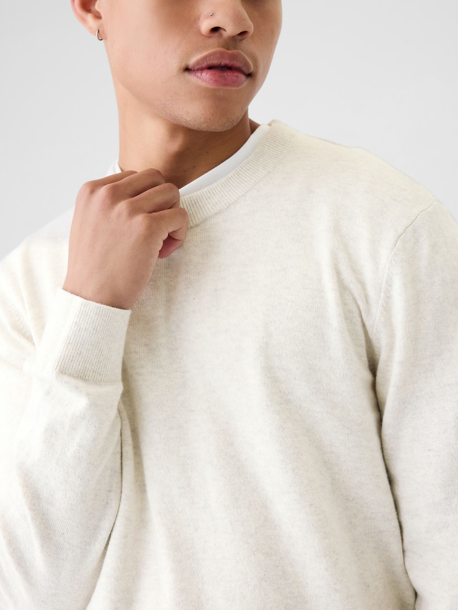 Cream CashSoft Crew Neck Jumper - Image 4 of 5