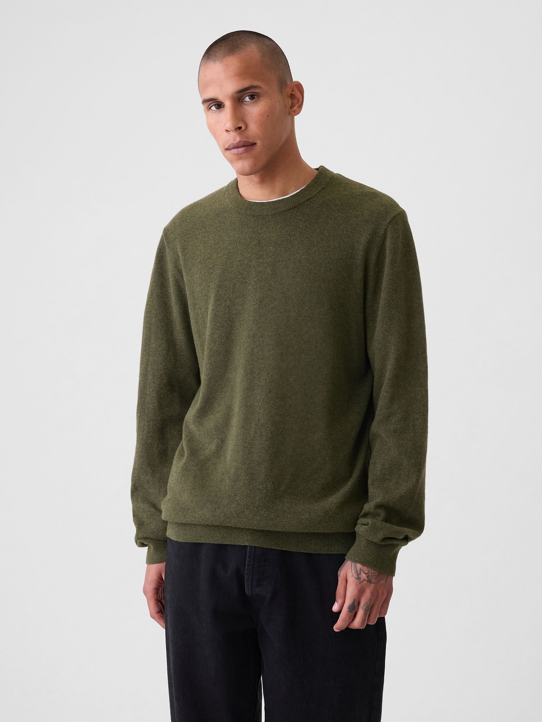 Green CashSoft Crew Neck Jumper - Image 1 of 5