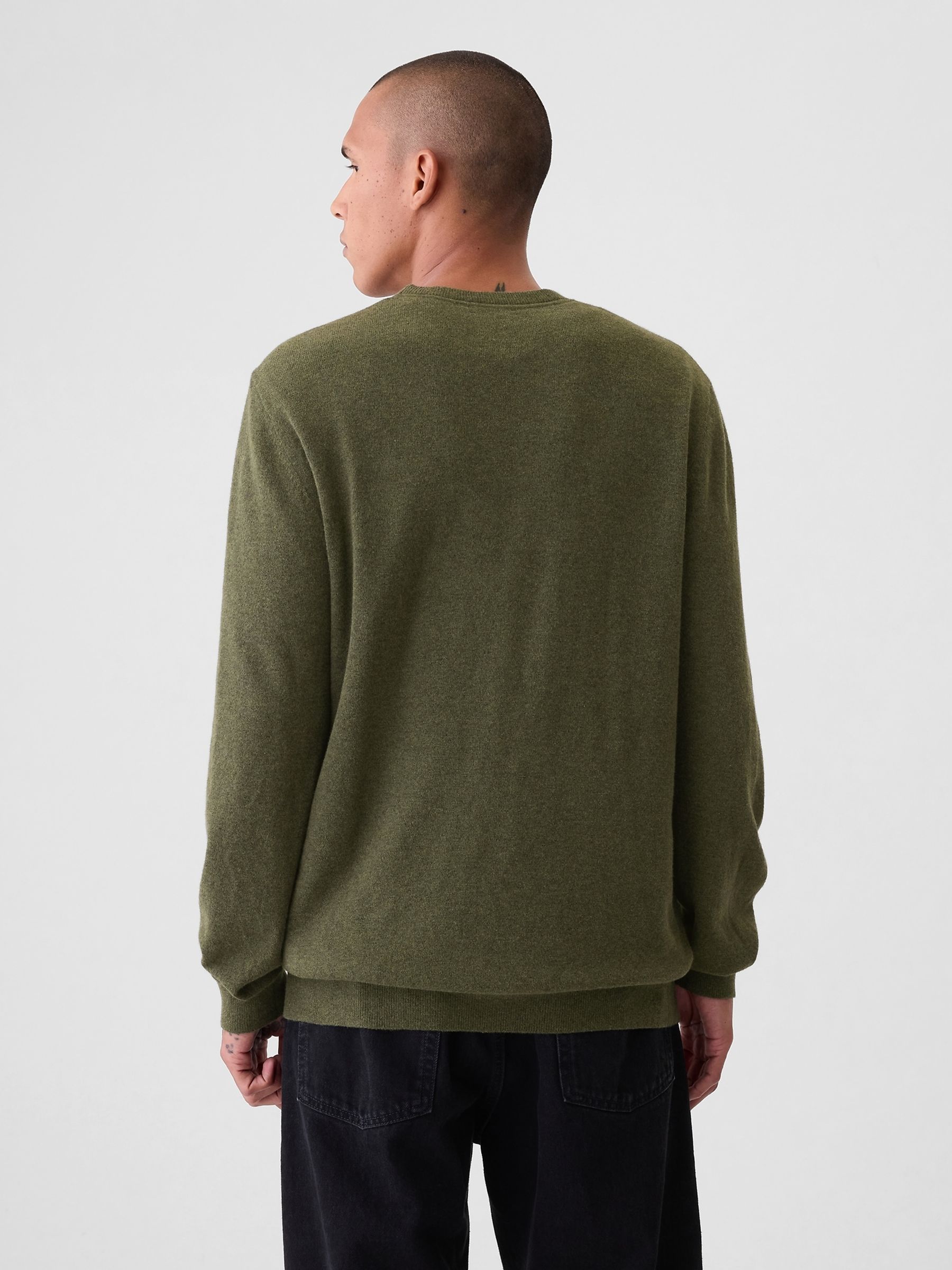 Green CashSoft Crew Neck Jumper - Image 2 of 5