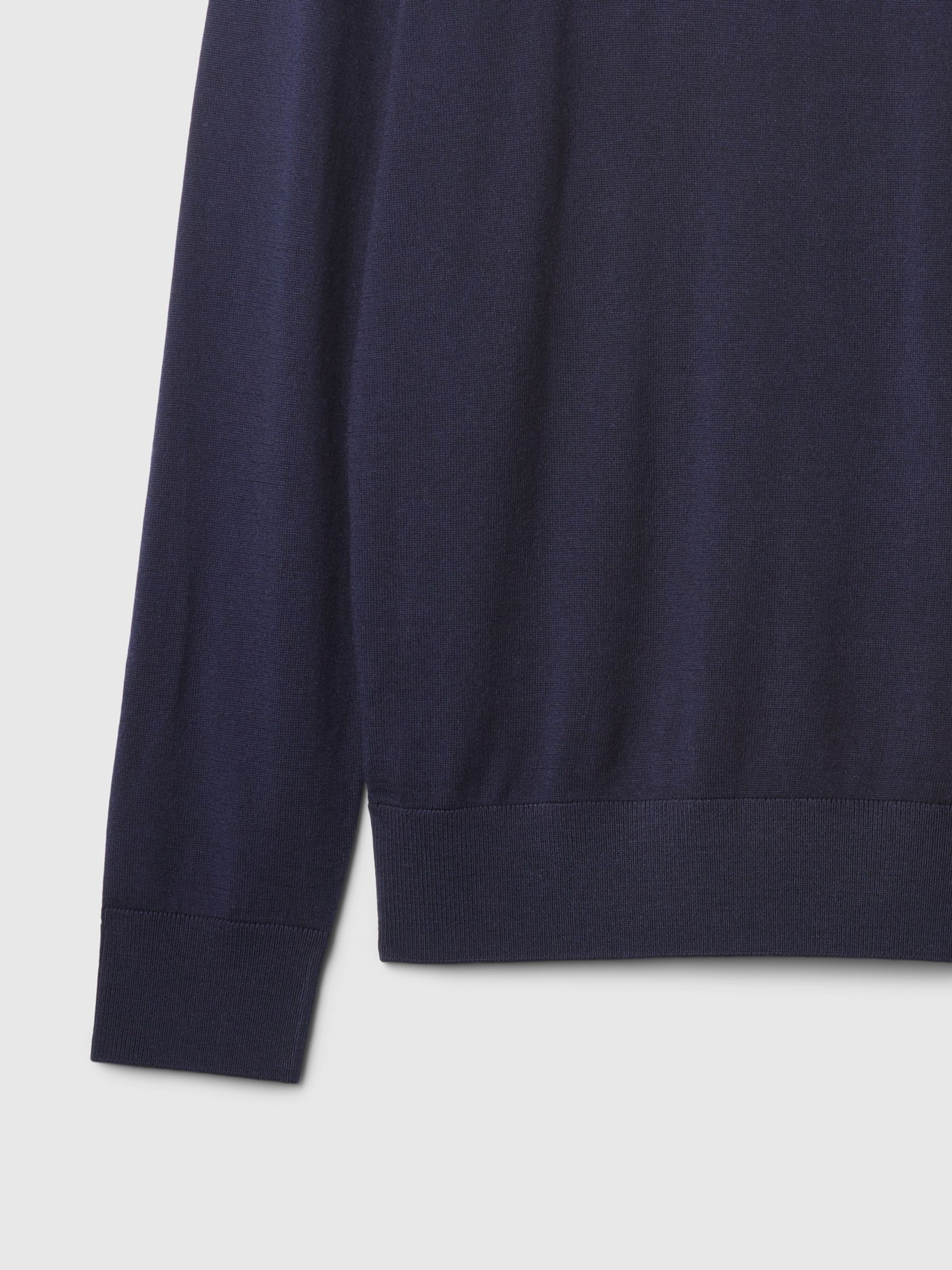 Navy Blue Merino Turtle Neck Jumper - Image 5 of 5