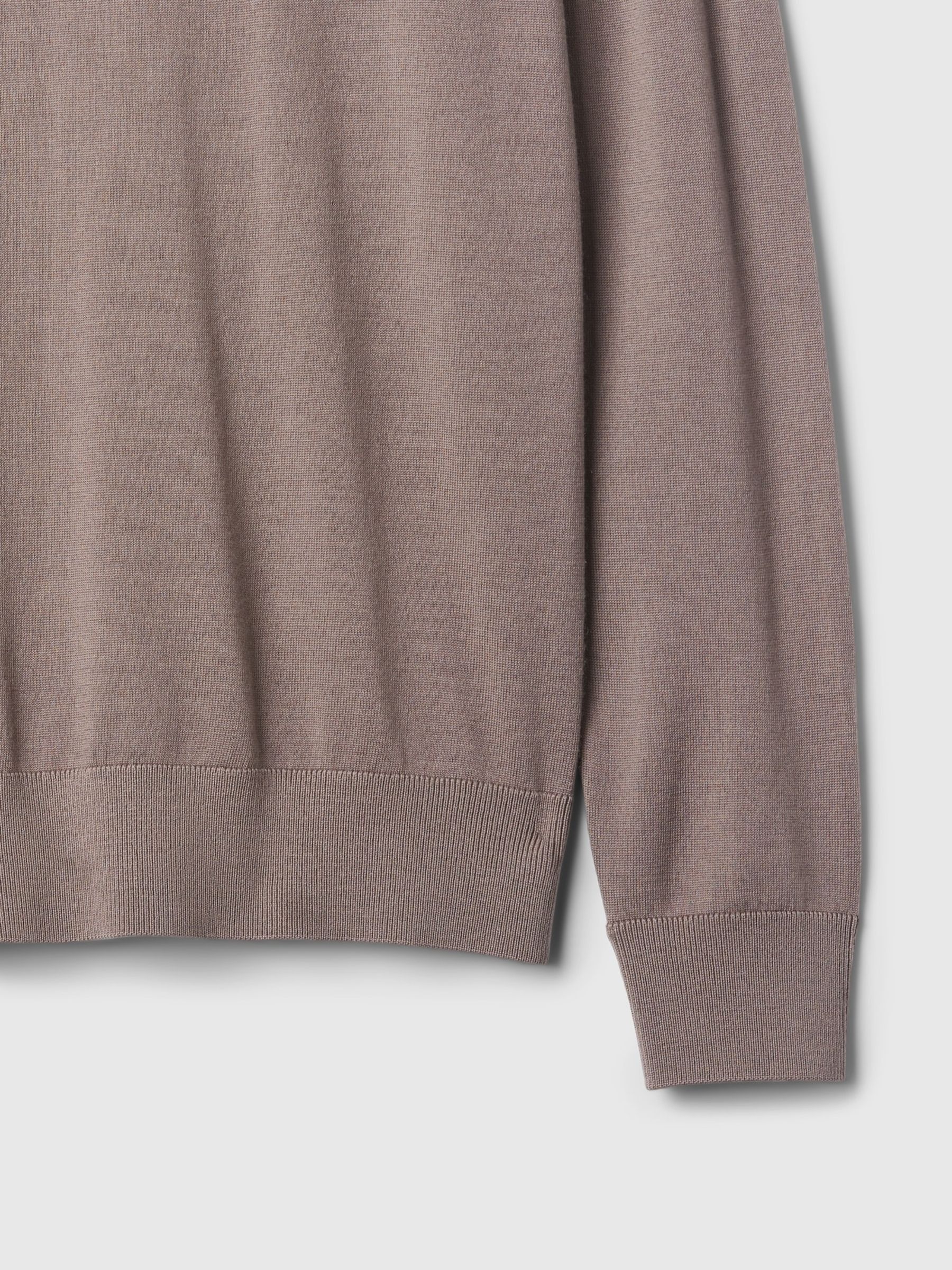 Brown Merino Turtle Neck Jumper - Image 5 of 5 Brown Merino Turtle Neck Jumper - Image 5 of 5