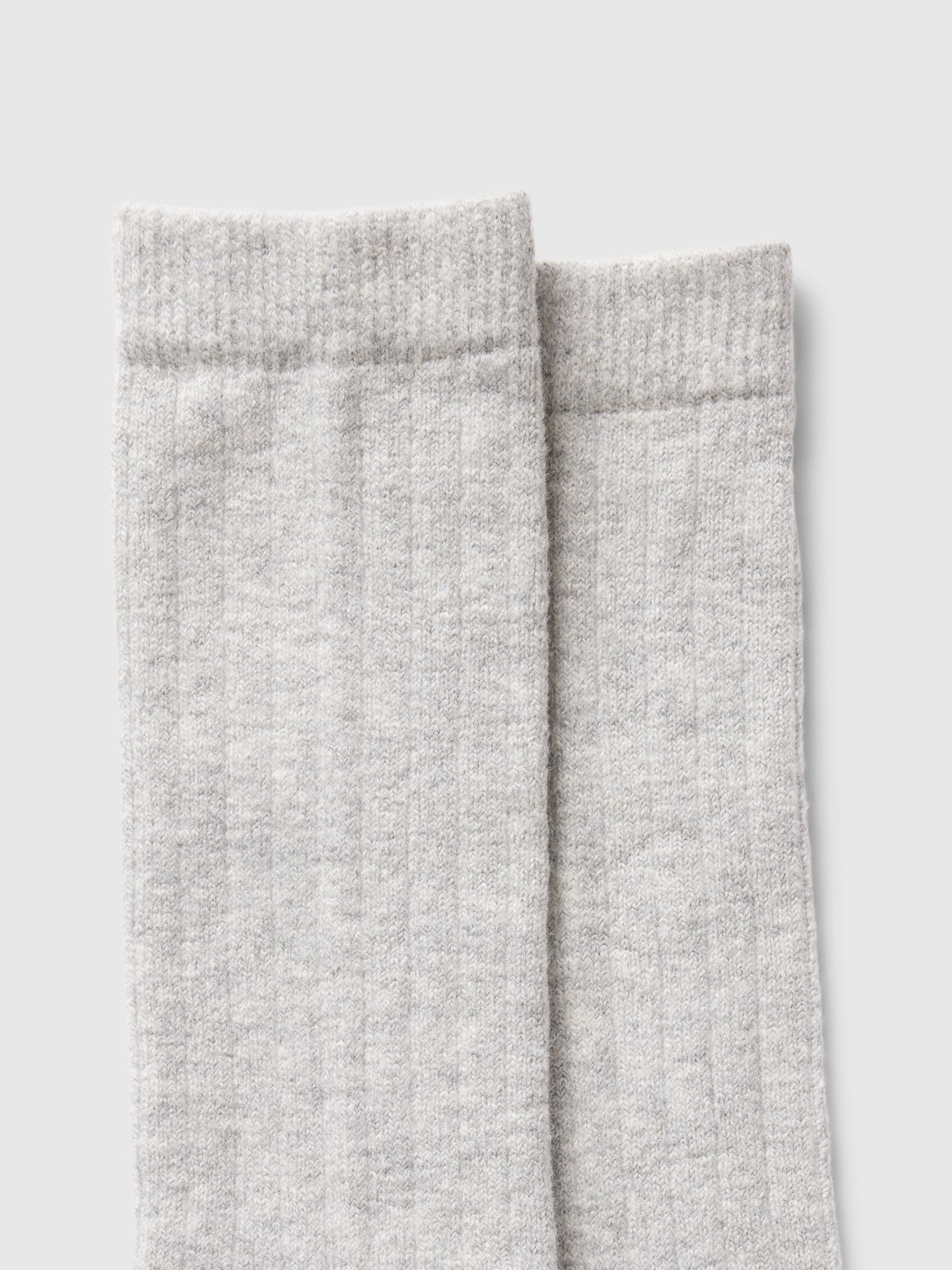 Grey Adults CashSoft Crew Socks - Image 2 of 2