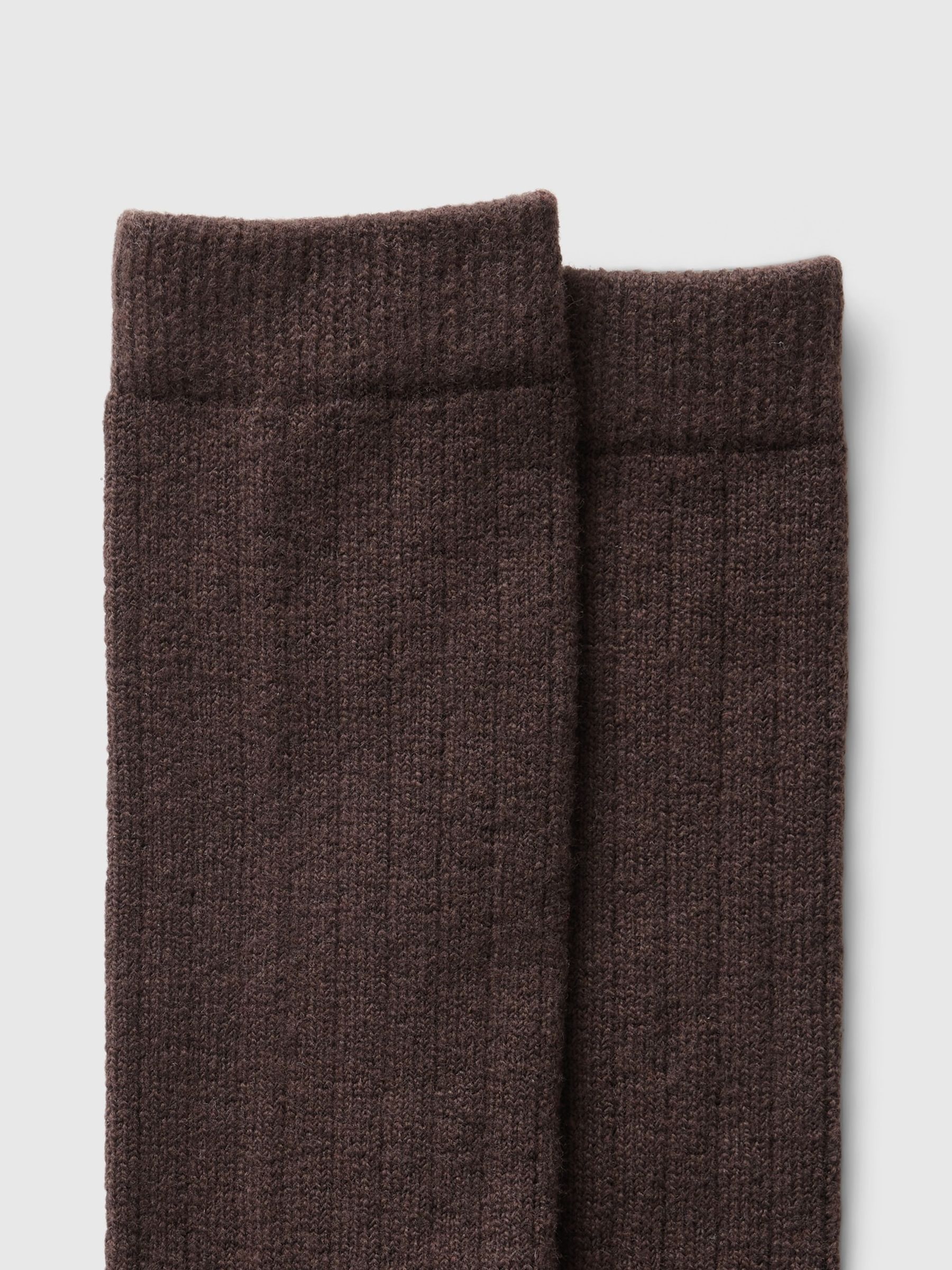 Brown Adults CashSoft Crew Socks - Image 2 of 2