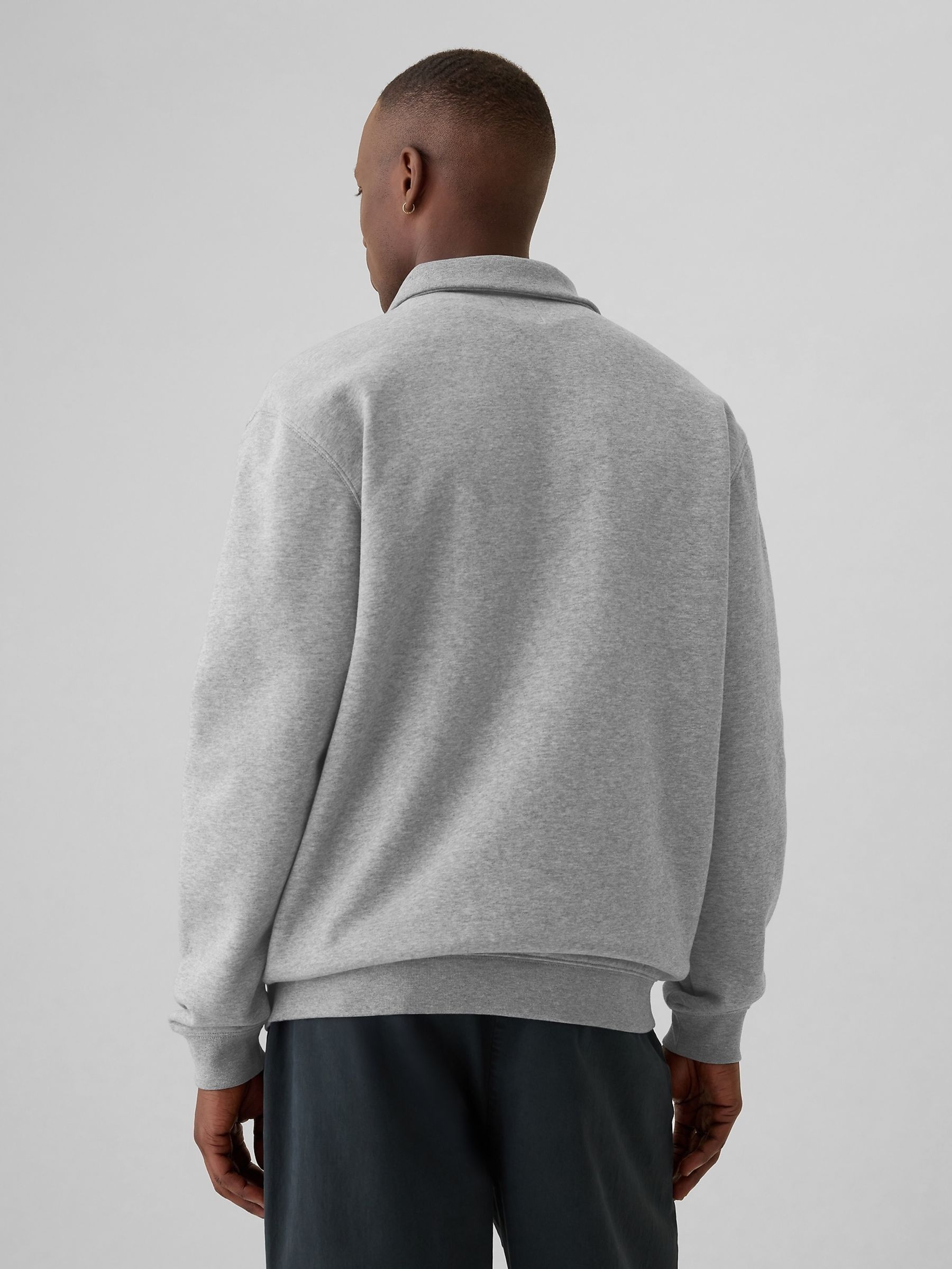 Grey Logo Vintage Oversized Quarter-Zip Sweatshirt - Image 2 of 5