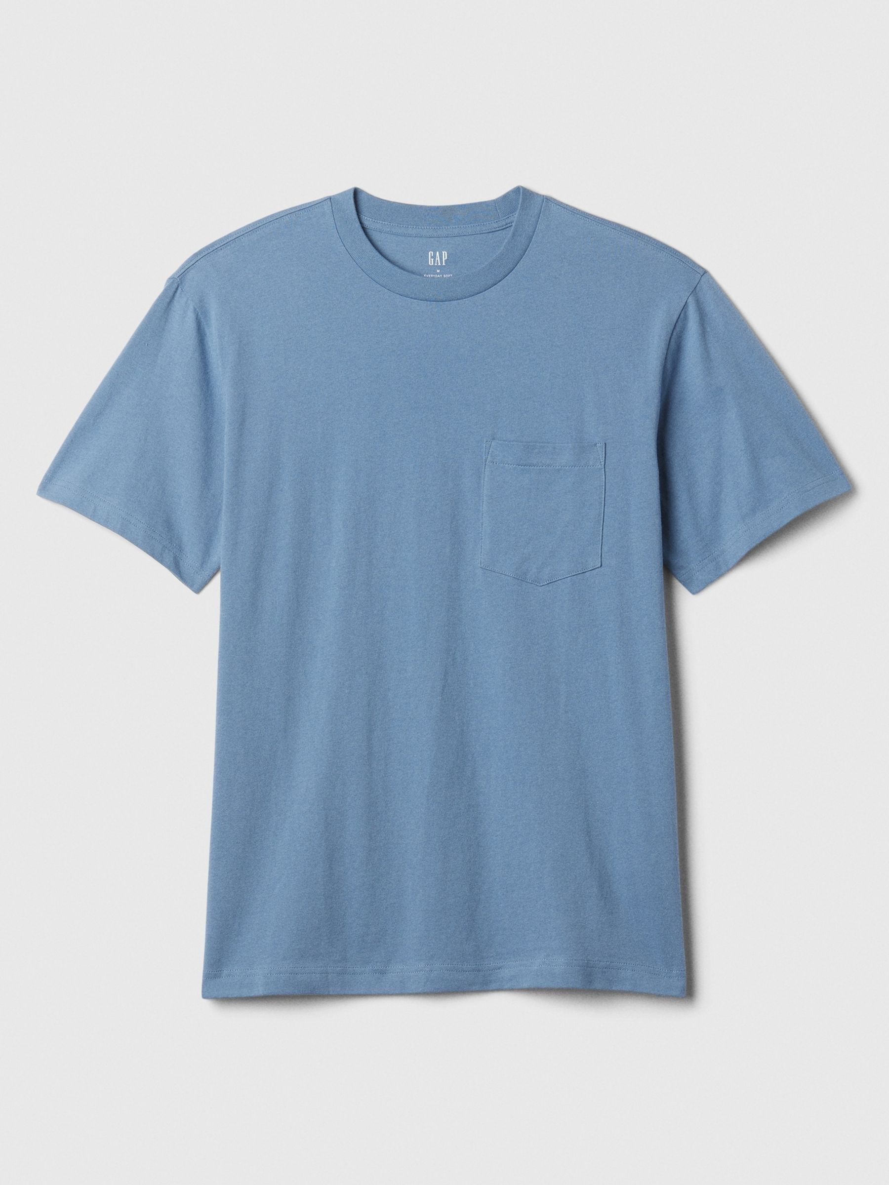 Blue Original Pocket 100% Cotton Crew Neck Short Sleeve T-Shirt - Image 4 of 4