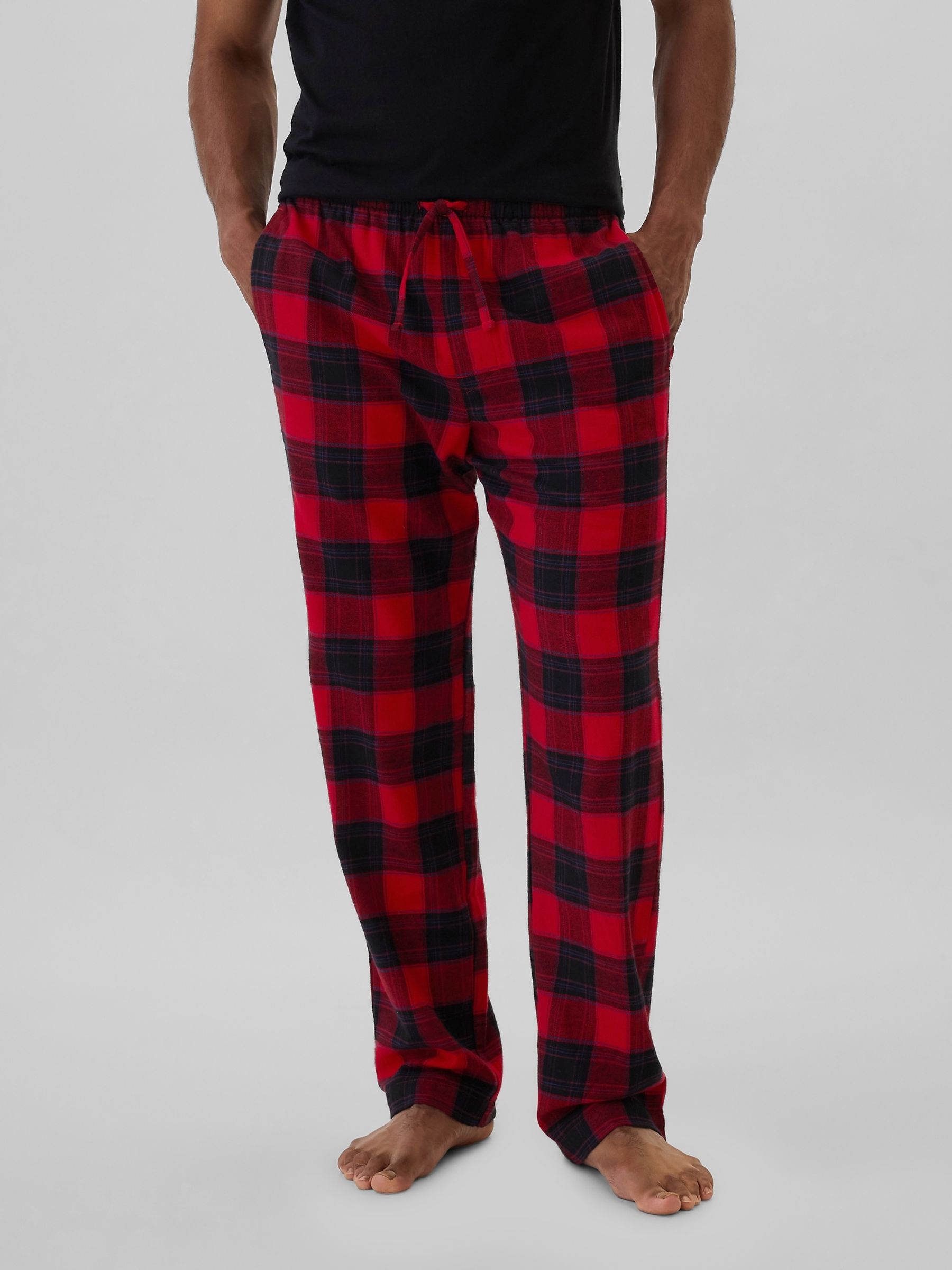 Red Soft Cotton Woven Pyjama Bottoms - Image 3 of 4