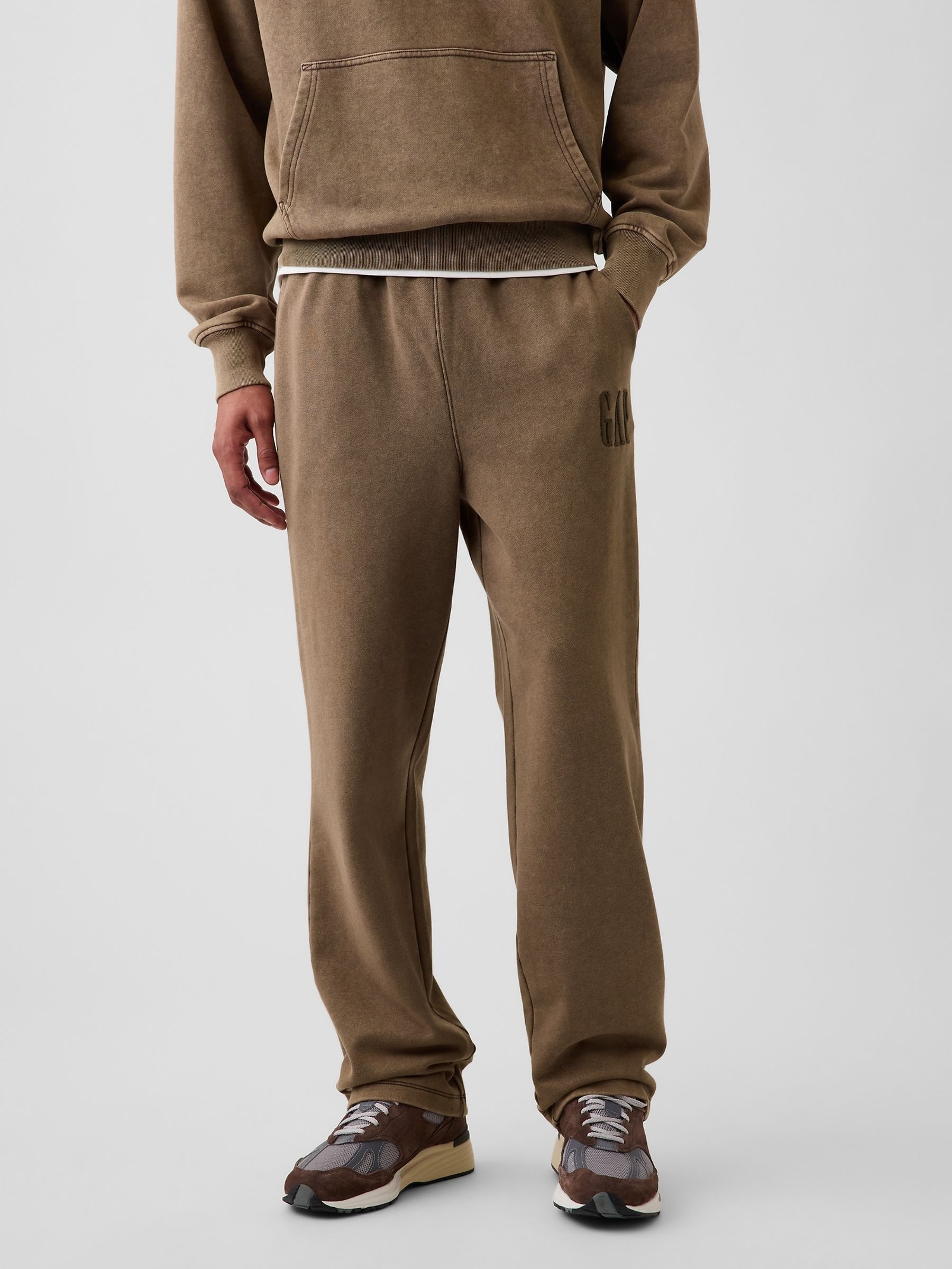 Brown Heavyweight Relaxed Logo Joggers - Image 1 of 5