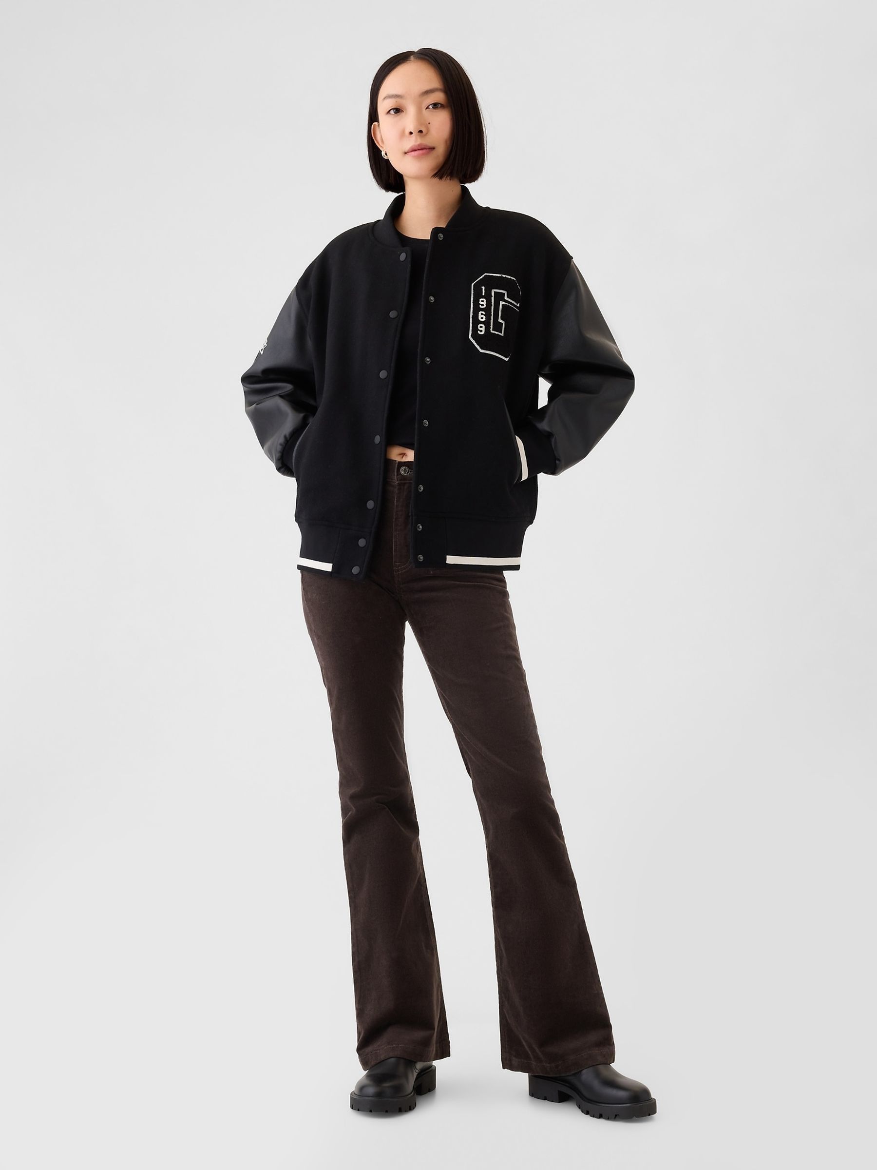 Brown High Waisted Corduroy 70s Flare Trousers - Image 5 of 6