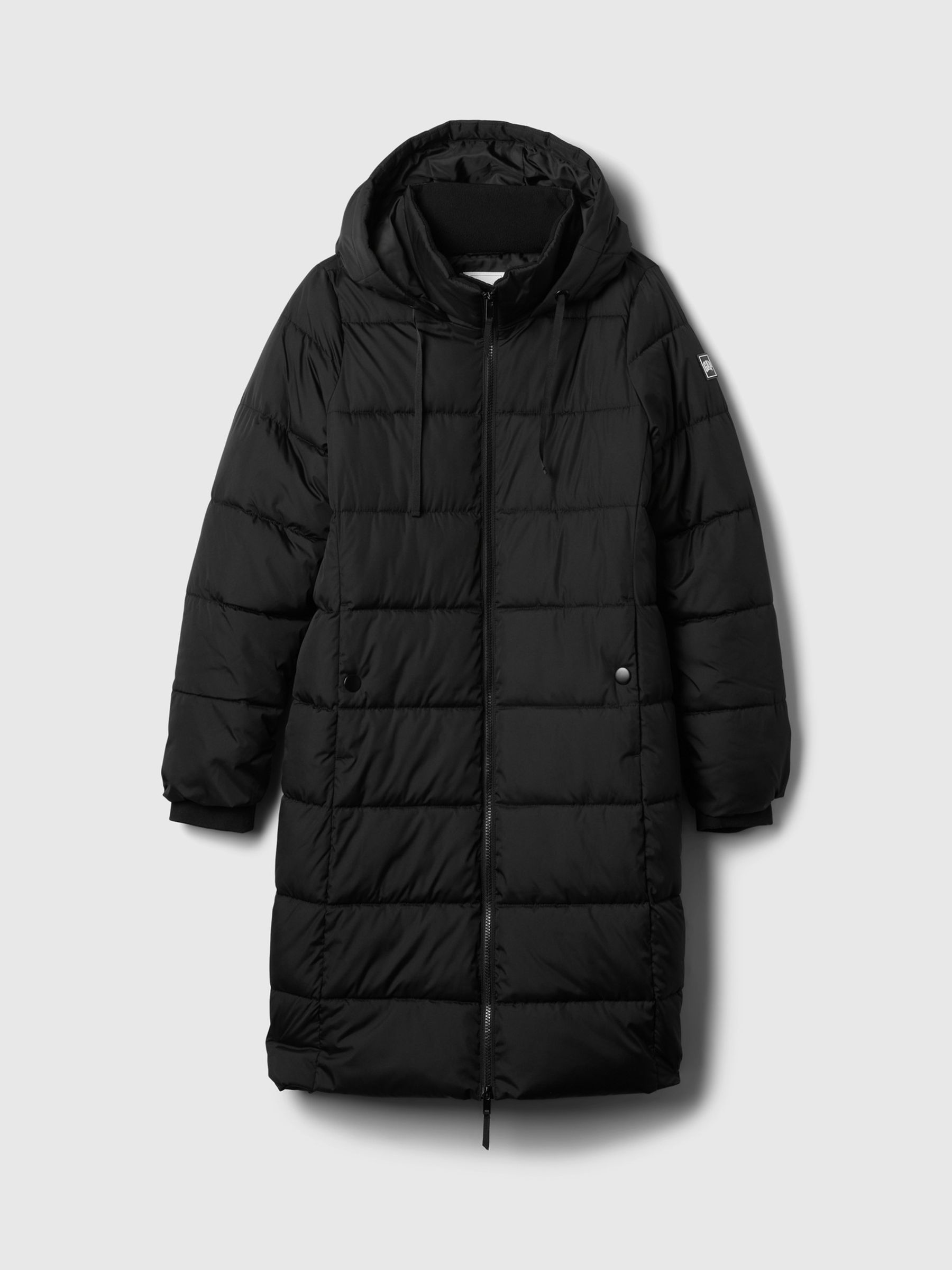 Black Logo Long Puffer Coat - Image 5 of 5