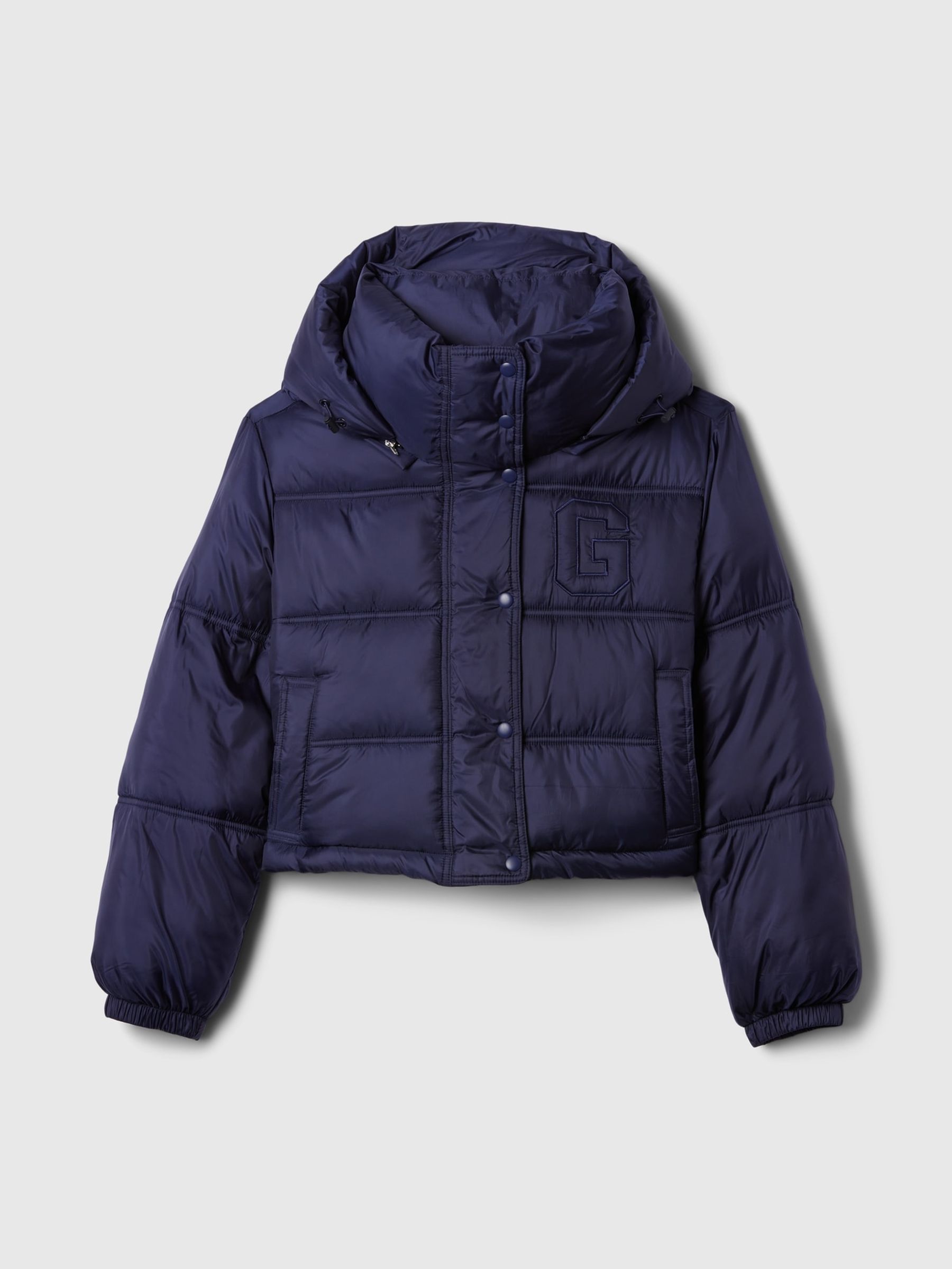 Navy Blue Logo Heavyweight Puffer Coat - Image 4 of 6