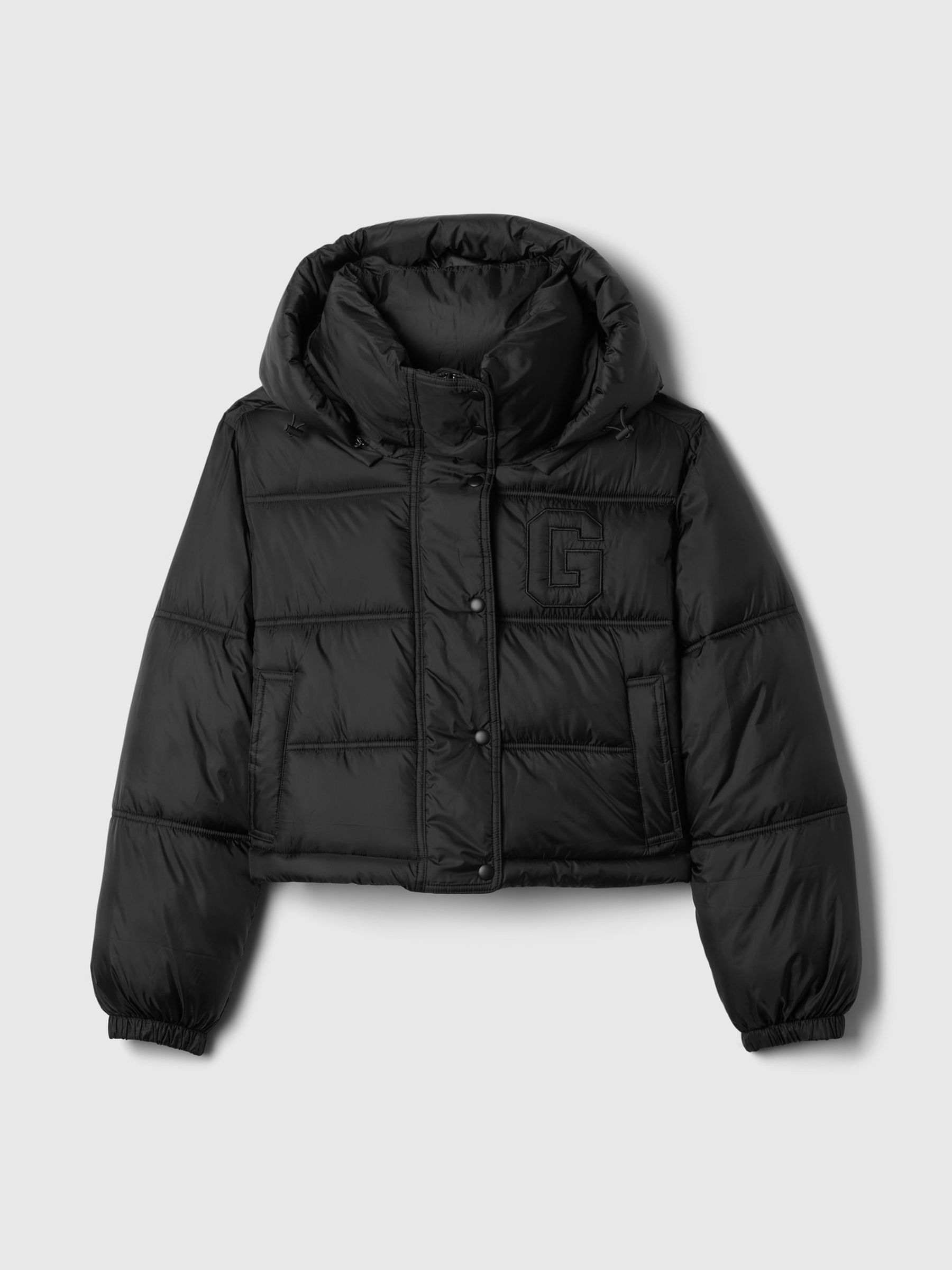 Black Logo Heavyweight Puffer Coat - Image 5 of 6