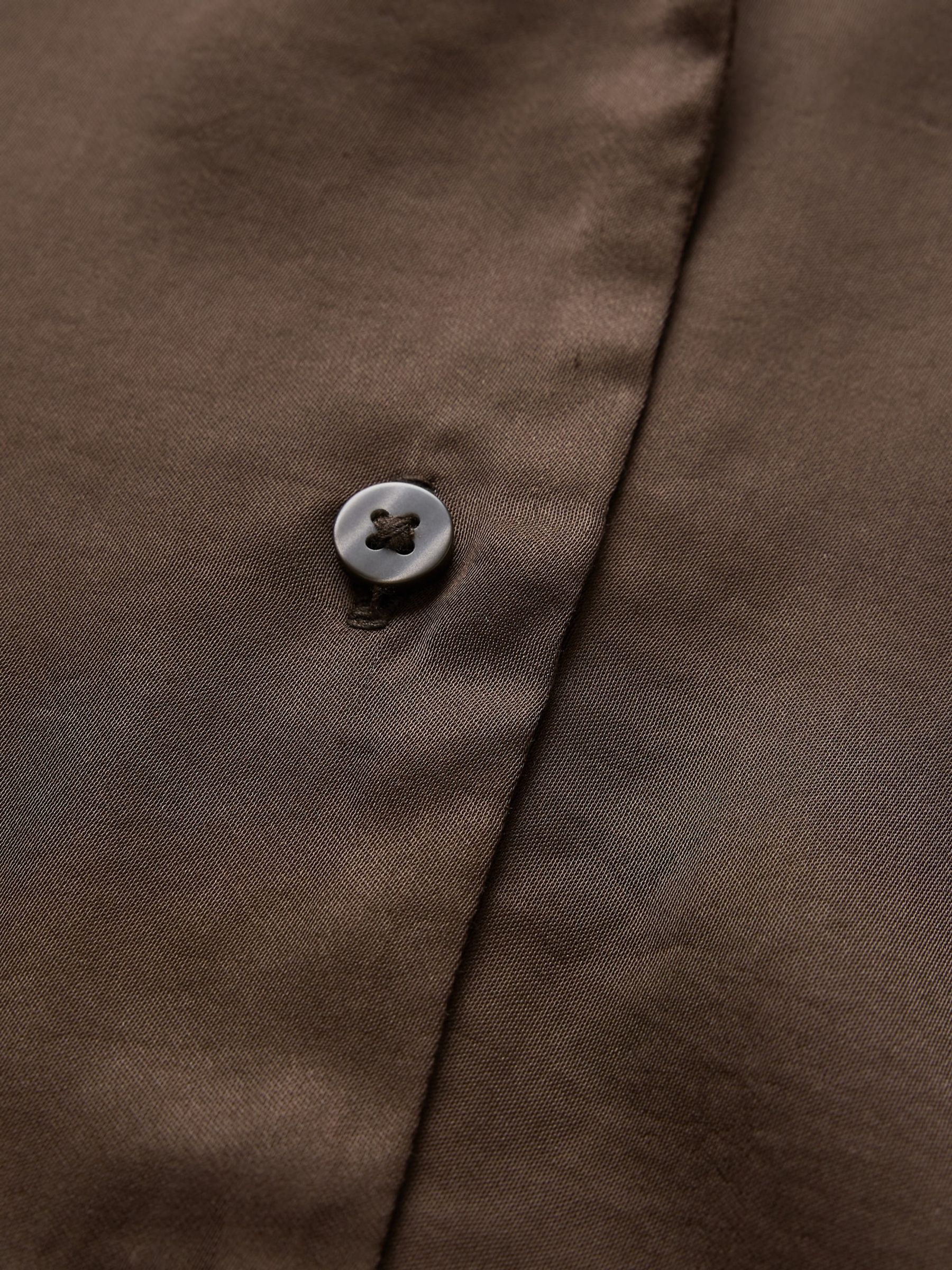 Brown Satin Perfect Shirt - Image 5 of 5
