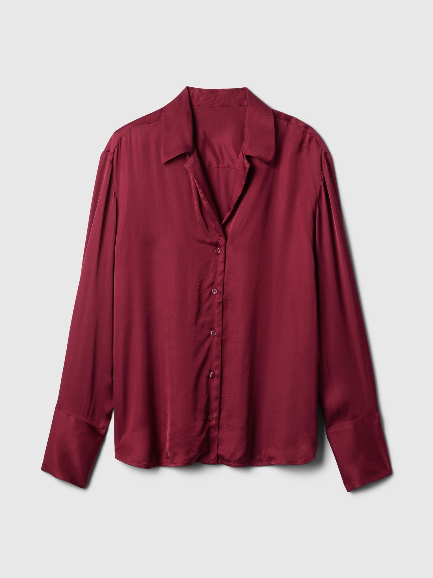 Red Satin Perfect Shirt - Image 5 of 5