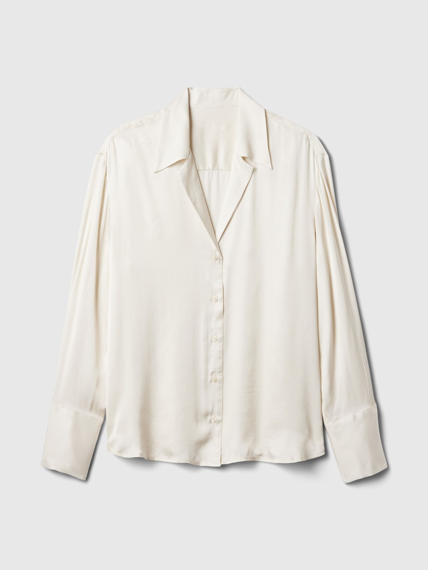 Beige Satin Perfect Shirt - Image 4 of 5