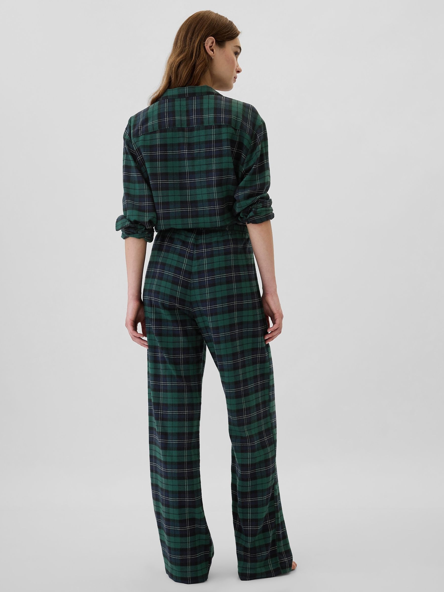 Green Matching Family Christmas 100% Cotton Relaxed Flannel Pyjama Bottoms - Image 2 of 5