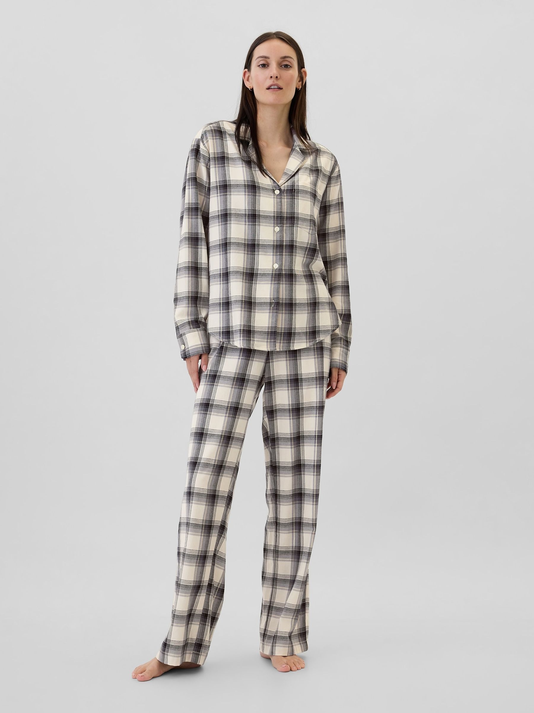 Cream Matching Family Christmas Relaxed Flannel Pyjama Shirt - Image 3 of 4