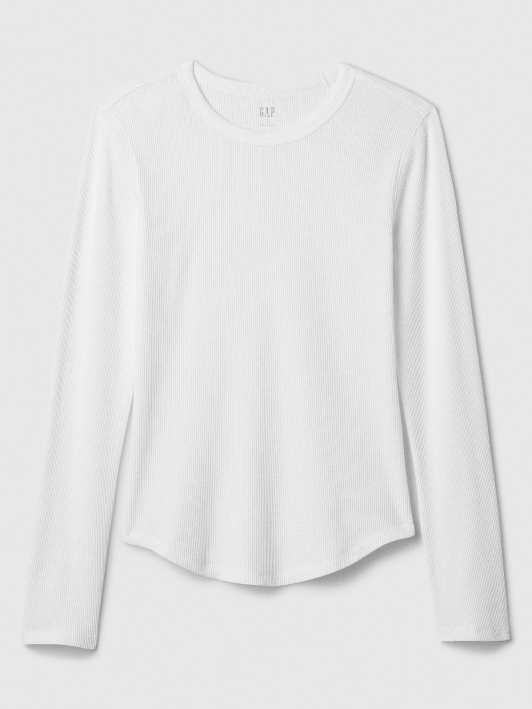 トップス Ines Waffle White Long Sleeve Top Ines Waffle White Long Sleeve Tee | Jaded London | Clothing