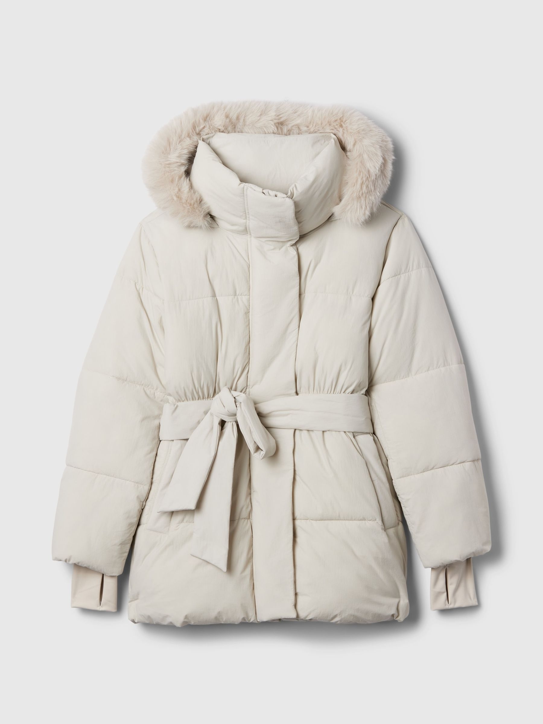 Off White Oversized Puffer Coat - Image 5 of 6