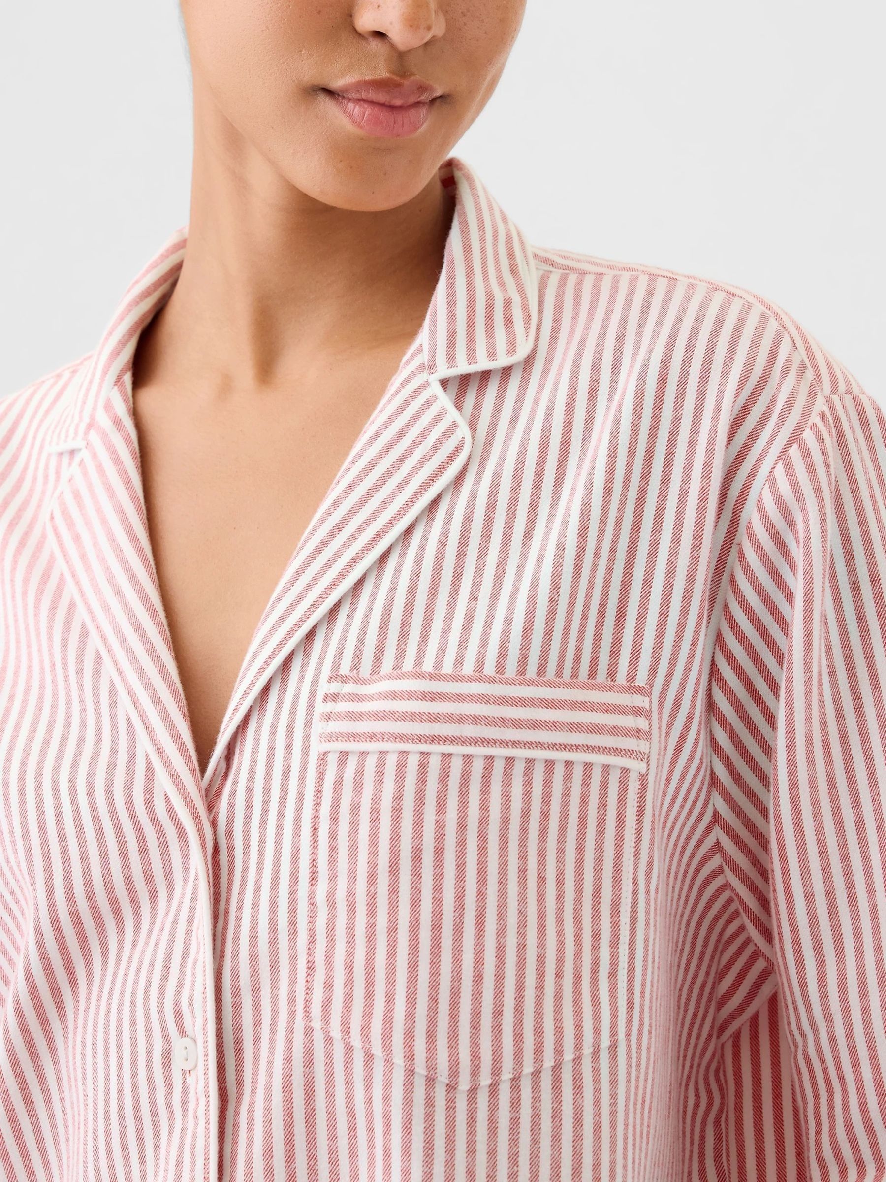 Red Matching Family Christmas 100% Cotton Long Sleeve Stripe Pyjamas - Image 3 of 7