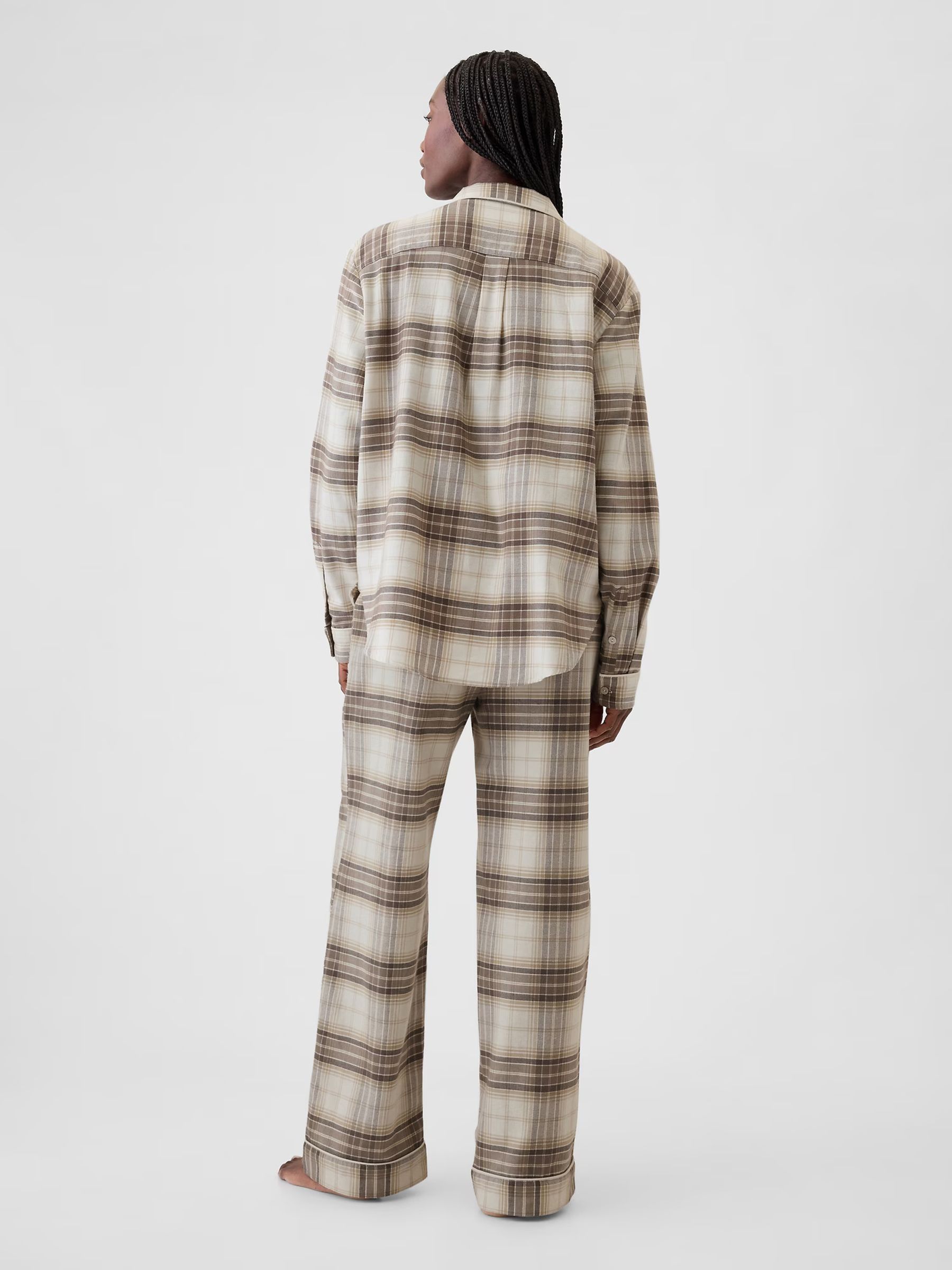 Cream Christmas Flannel Long Pyjamas - Image 2 of 4