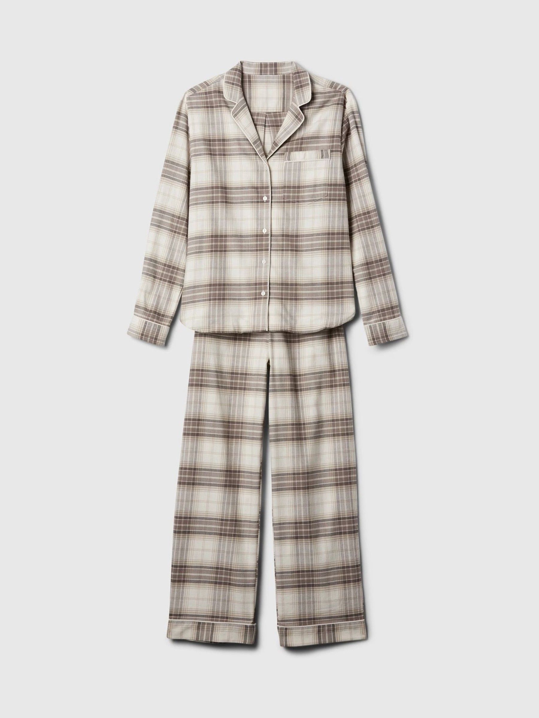 Cream Christmas Flannel Long Pyjamas - Image 4 of 4