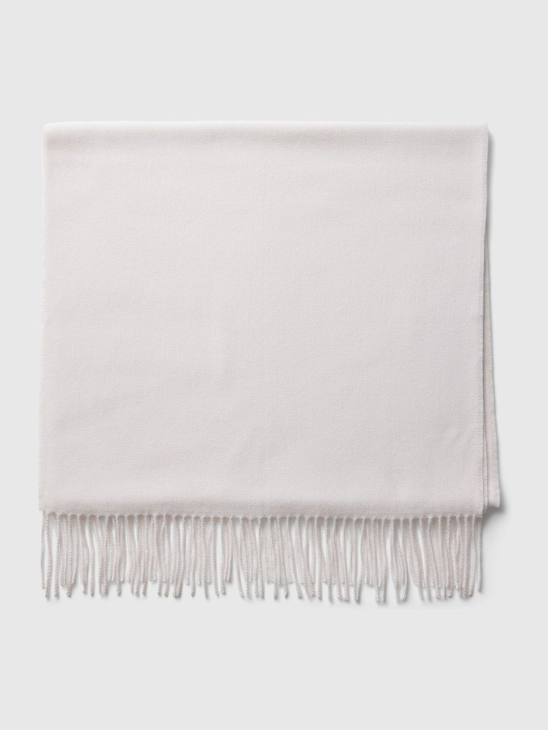 White Adults Cotton Knit Beret - Image 2 of 3
