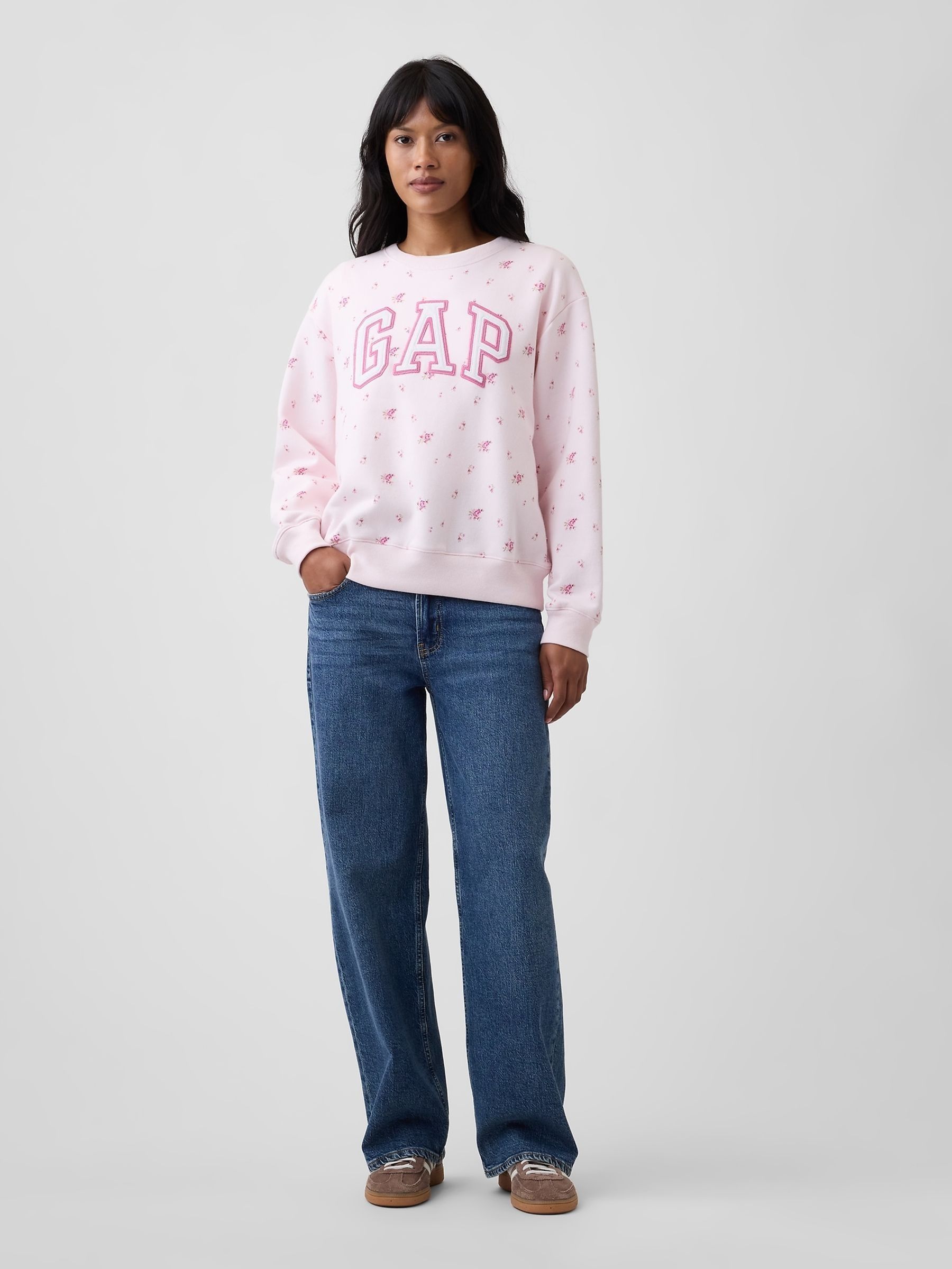 Pink Floral Logo Sweatshirt - Image 3 of 5